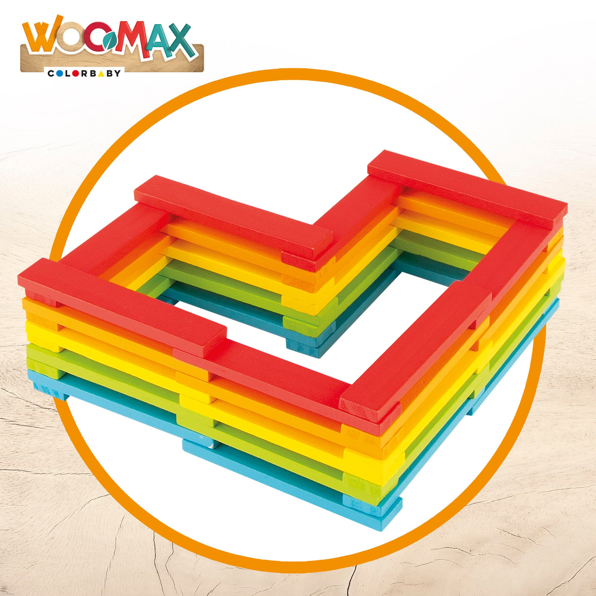 WOOMAX Juego construcción de madera