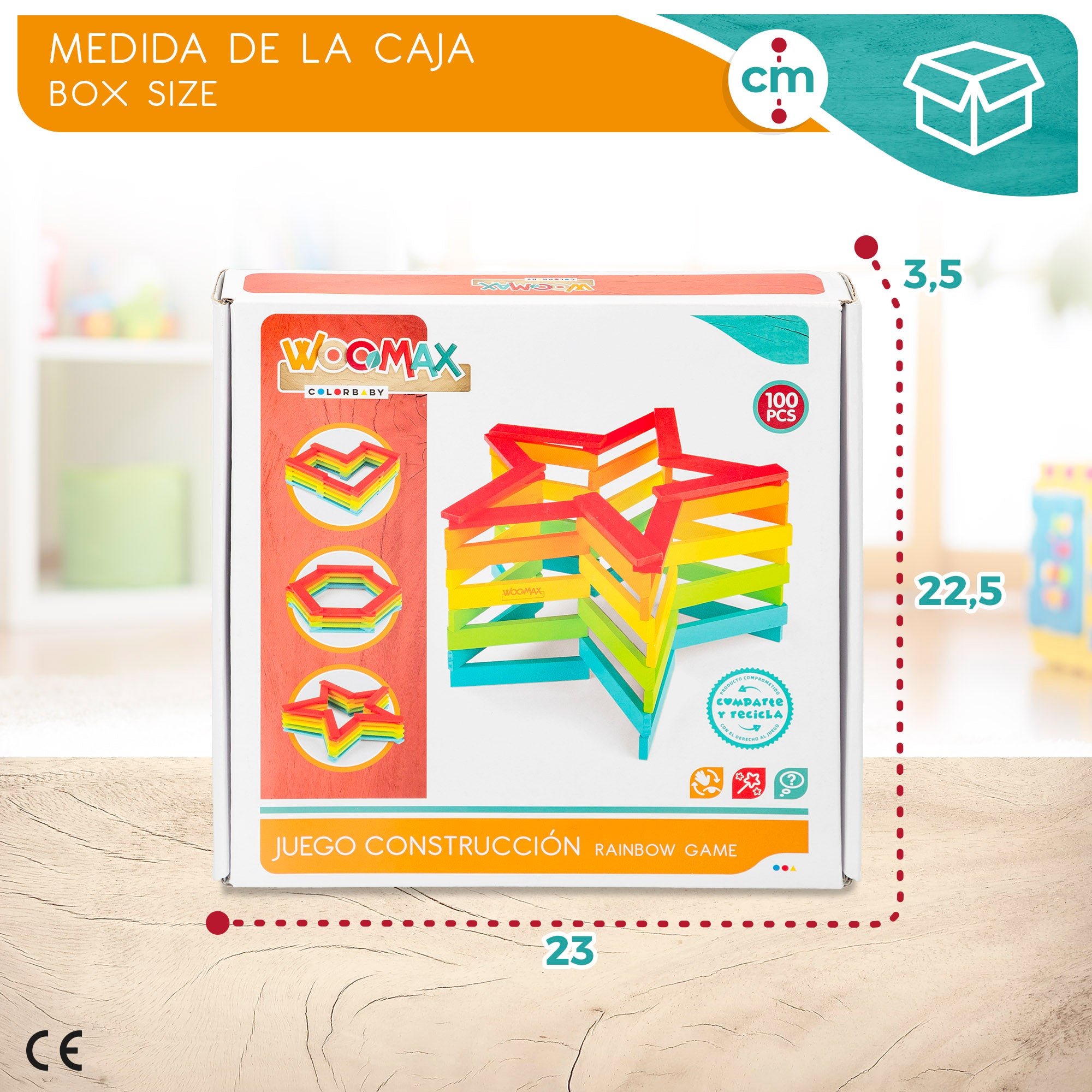 WOOMAX Juego construcción de madera