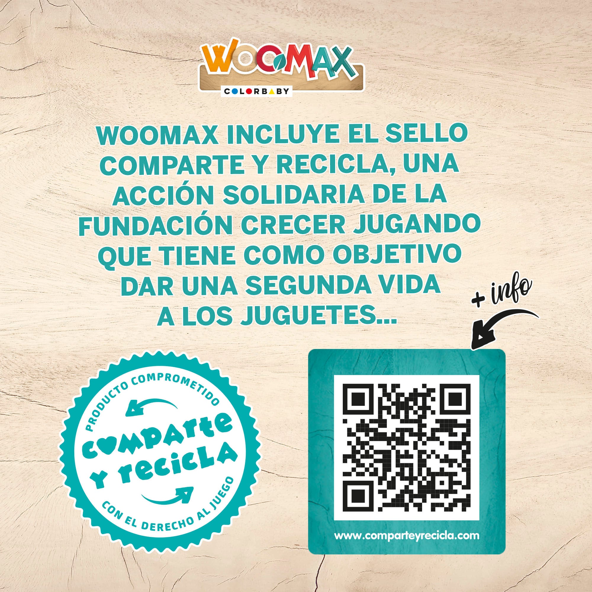 WOOMAX Vajilla de madera infantil
