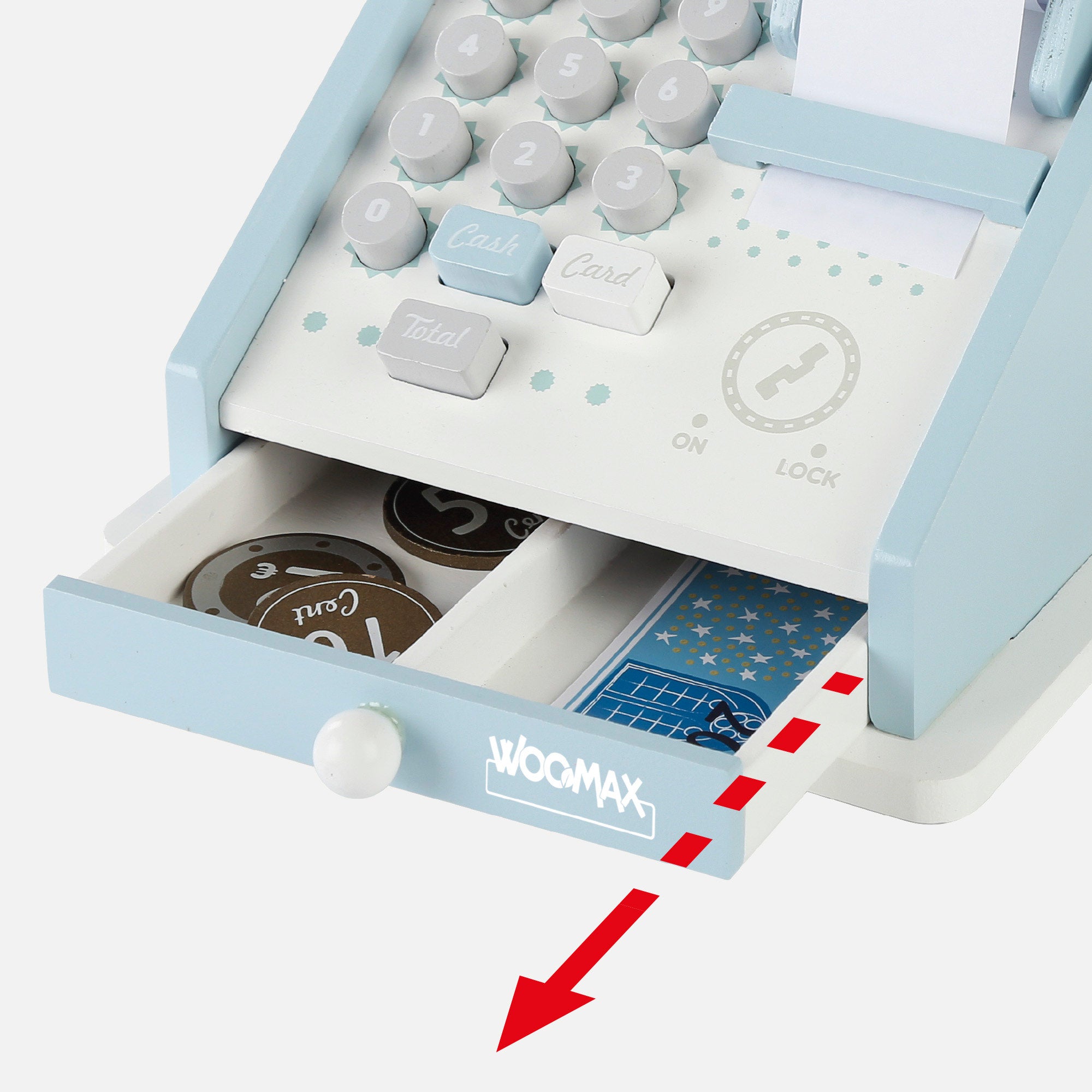 WOOMAX Caja registradora de madera