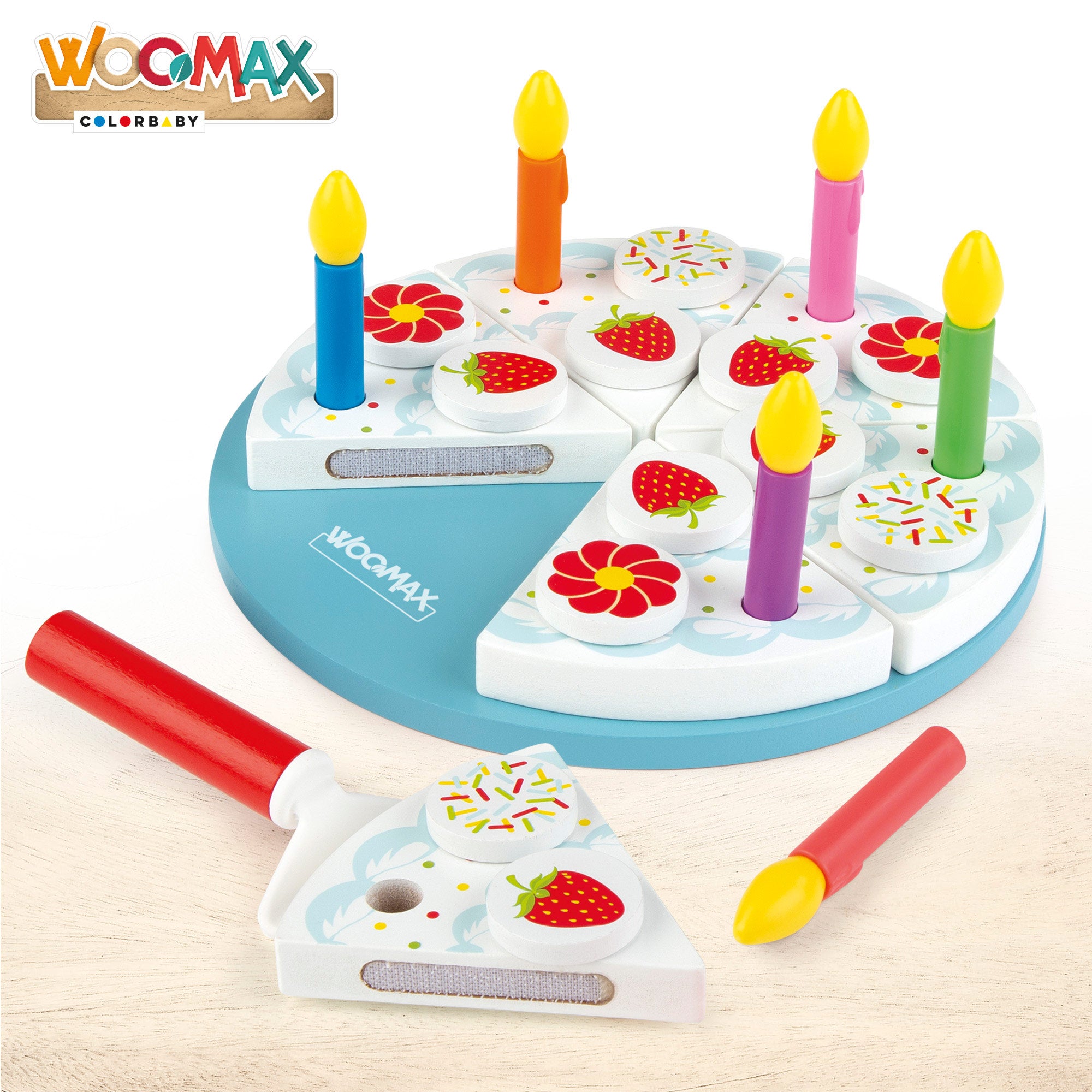WOOMAX Tarta de cumpleaños de madera