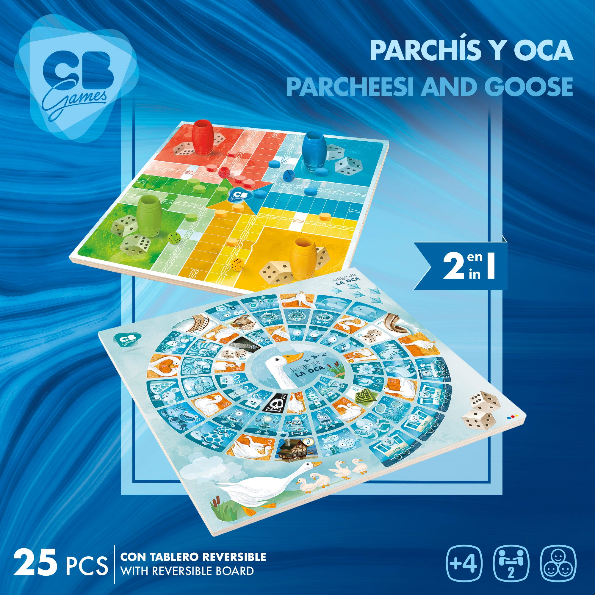 Juego de parchís y oca de madera CB Games