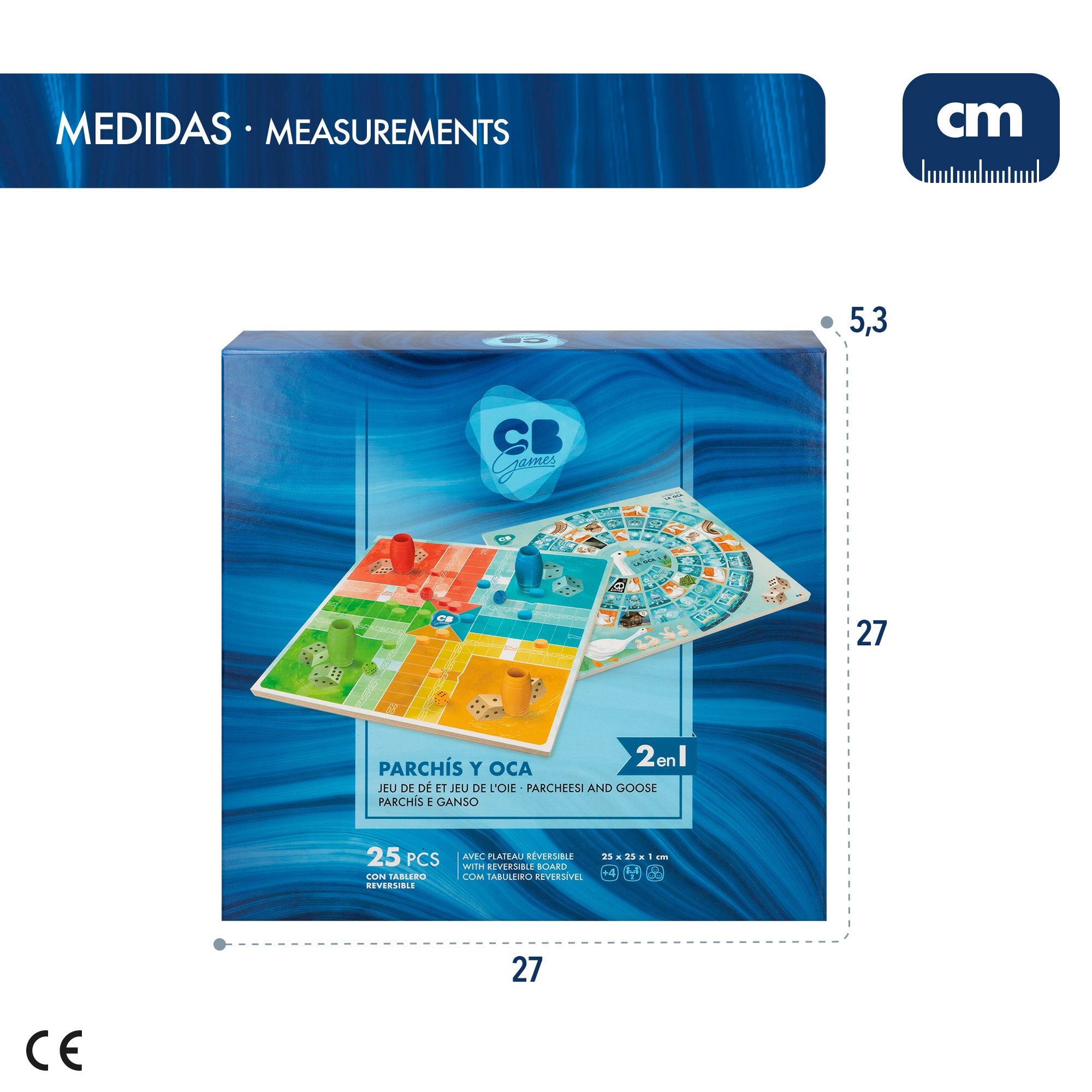 Juego de parchís y oca de madera CB Games