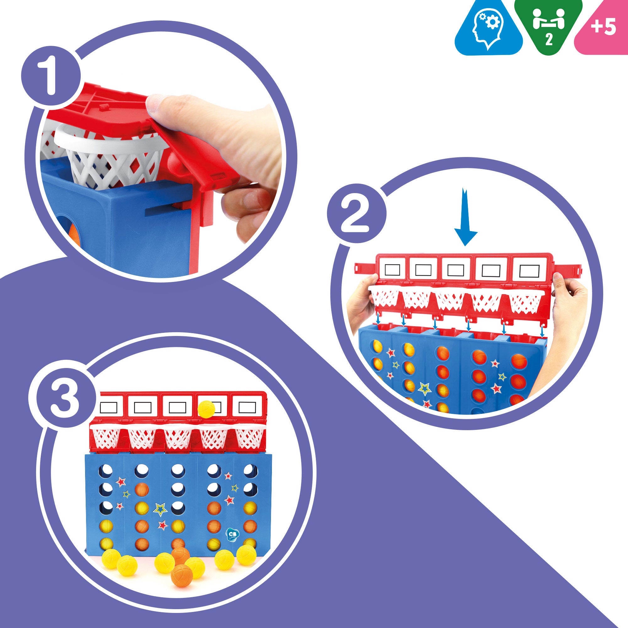 Juego cuatro en línea de canastas CB Games