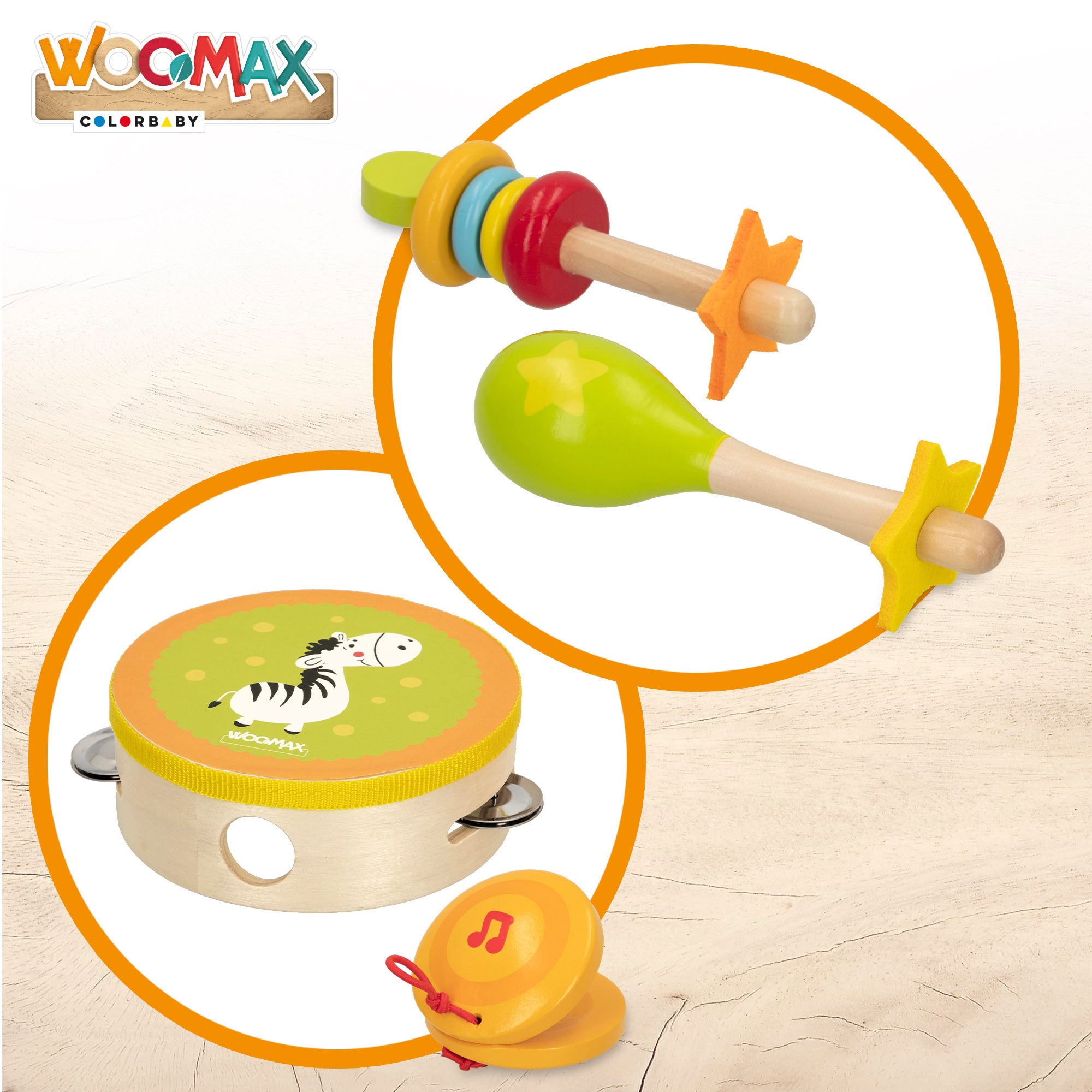 WOOMAX Set instrumentos musicales de madera