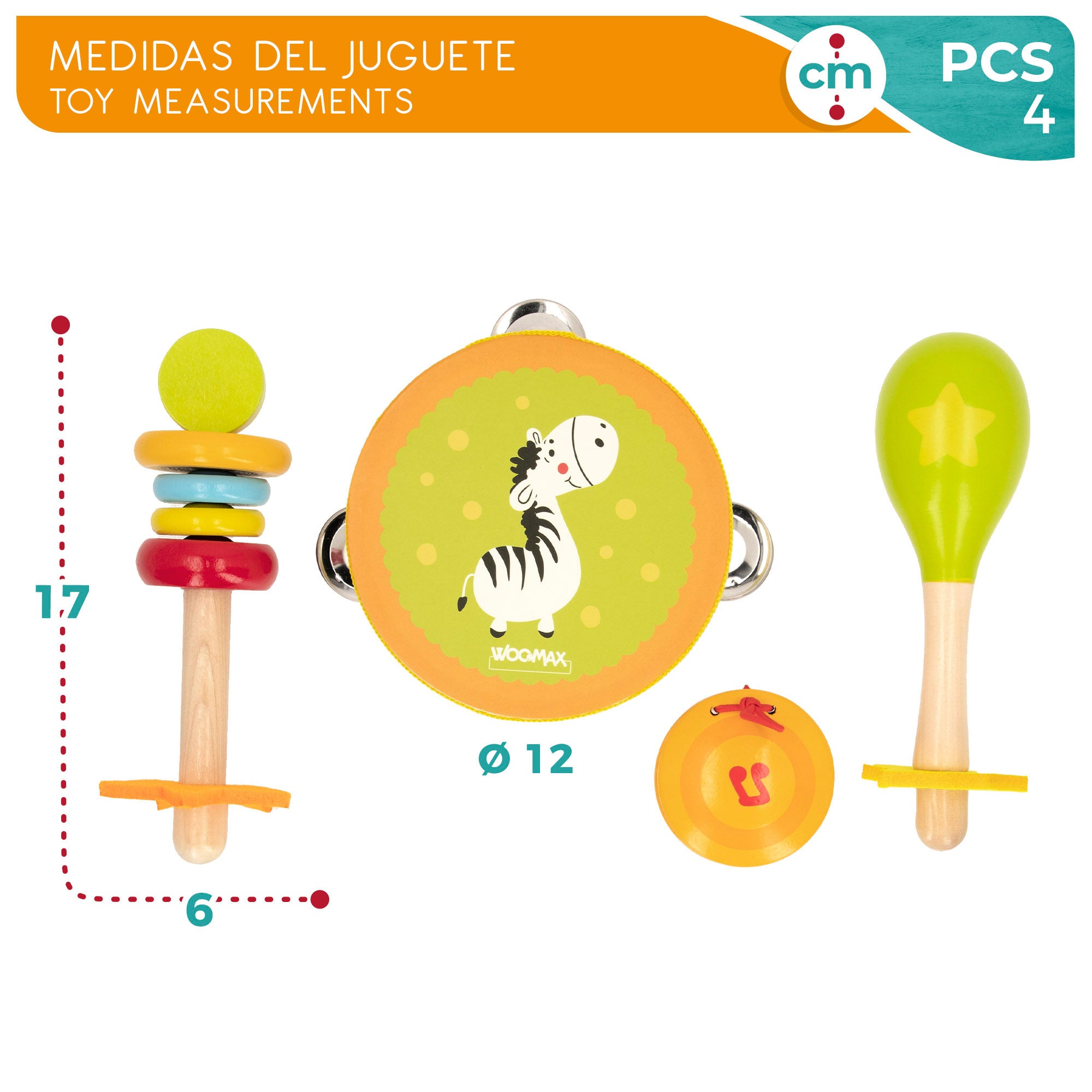 WOOMAX Set instrumentos musicales de madera