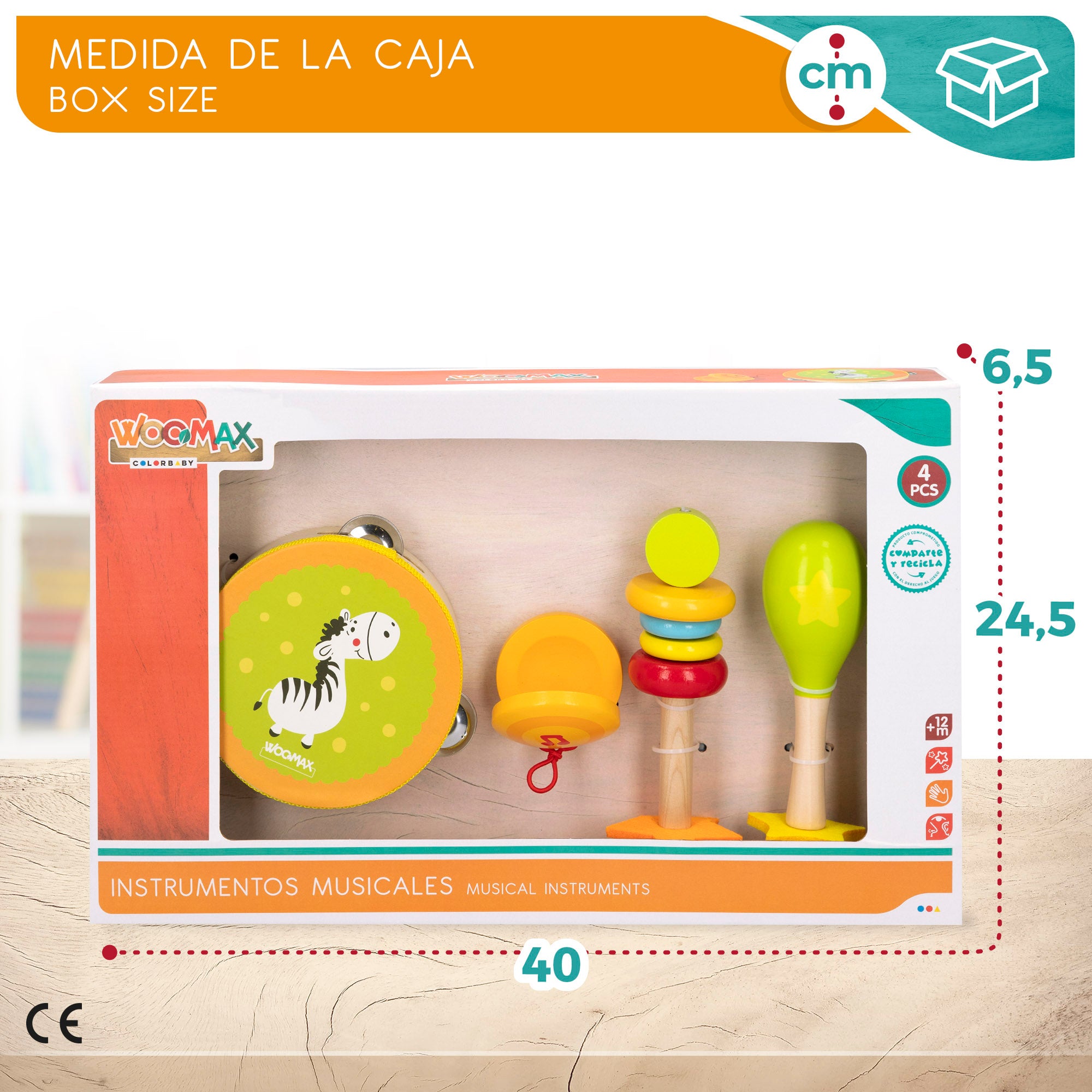 WOOMAX Set instrumentos musicales de madera