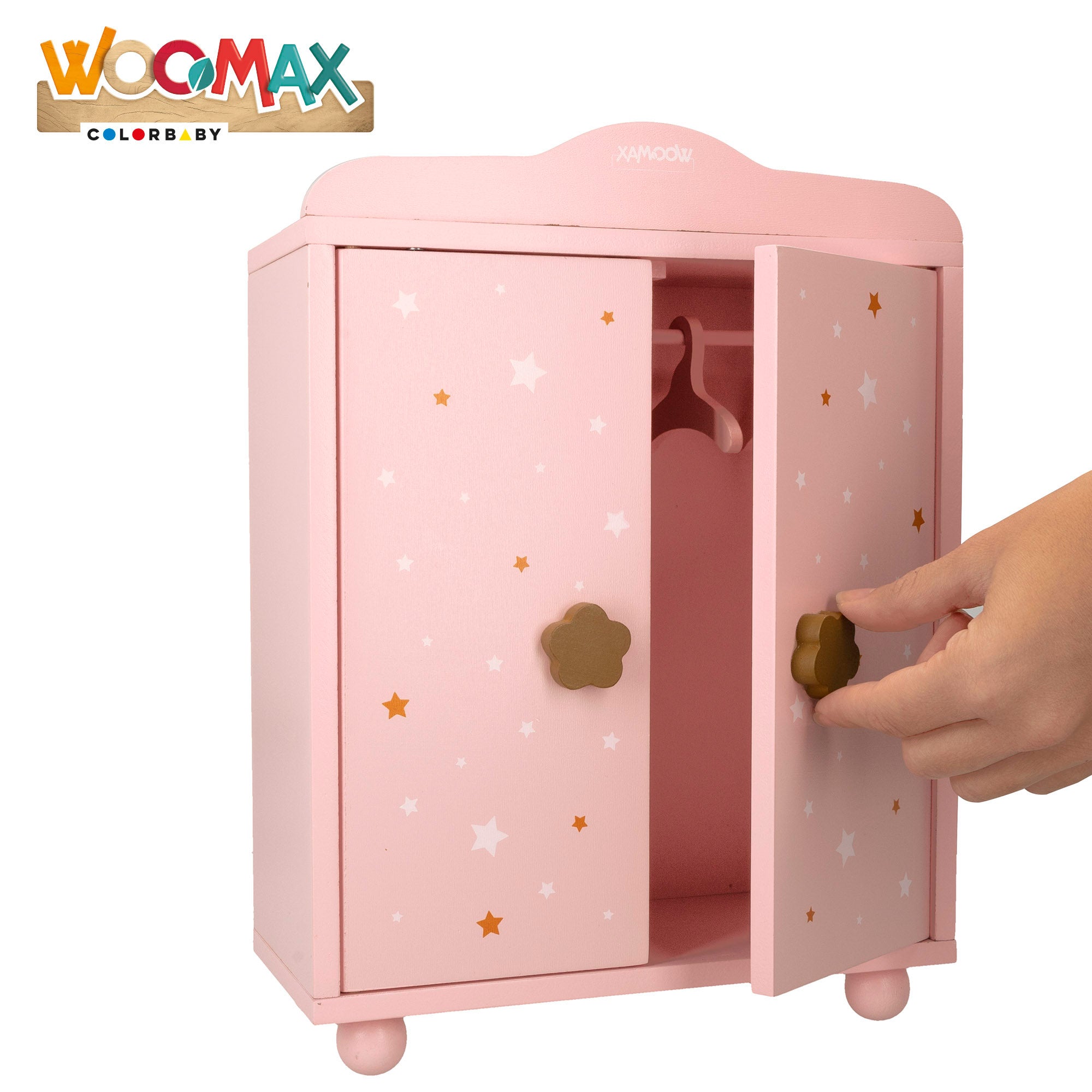 WOOMAX Armario de madera para muñecas