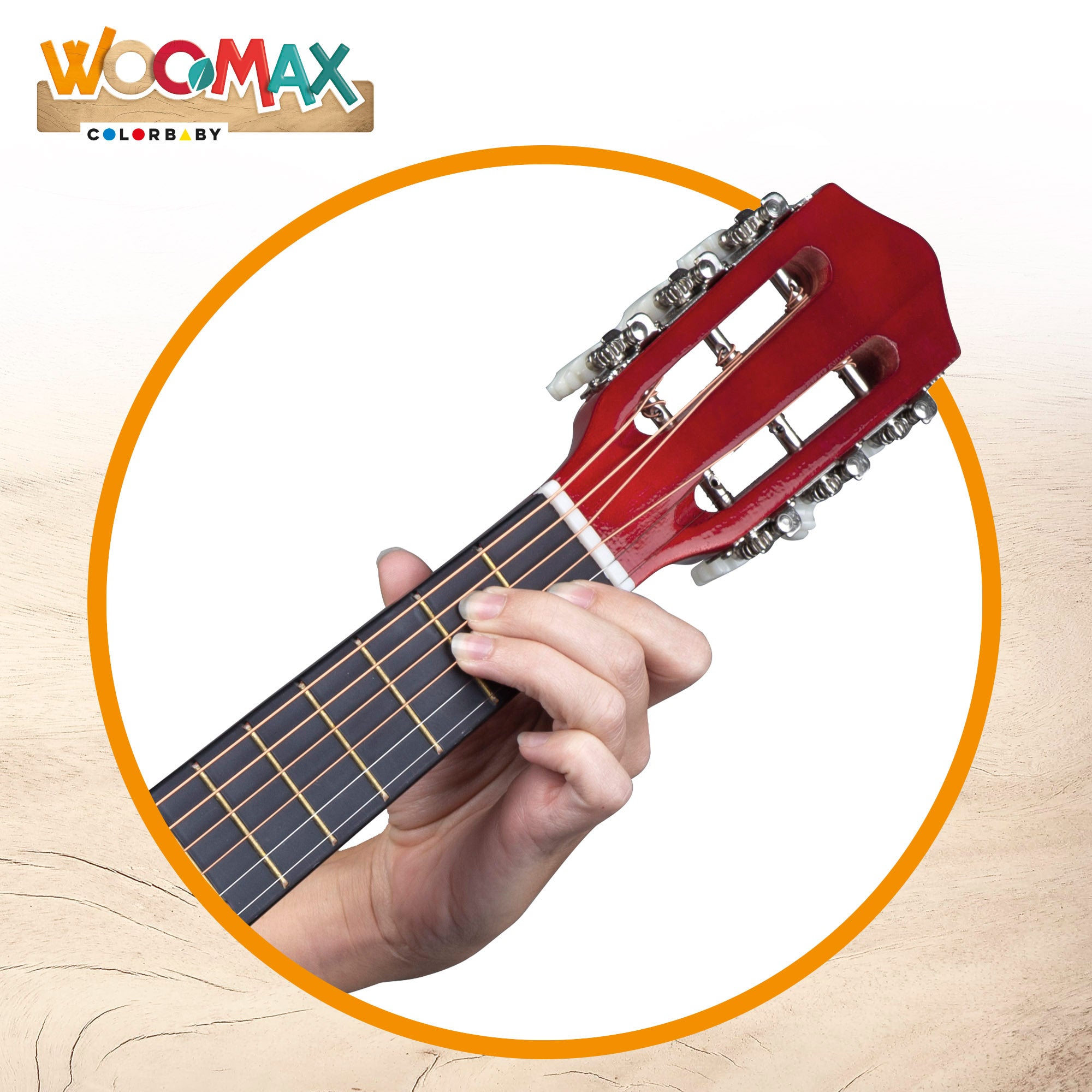 WOOMAX Guitarra de juguete de madera