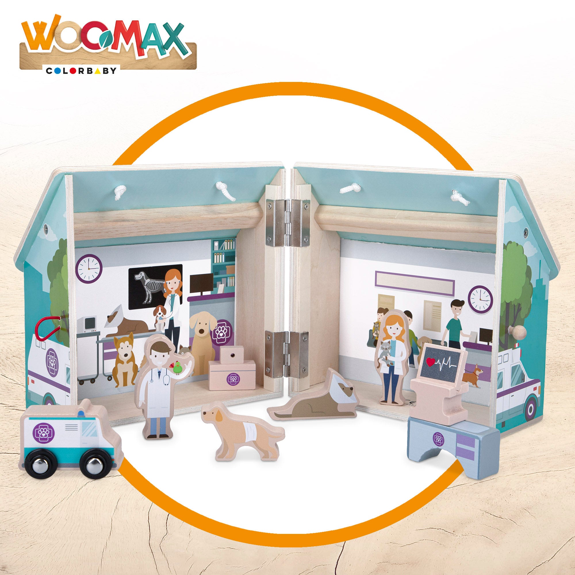 WOOMAX Hospital veterinario de madera