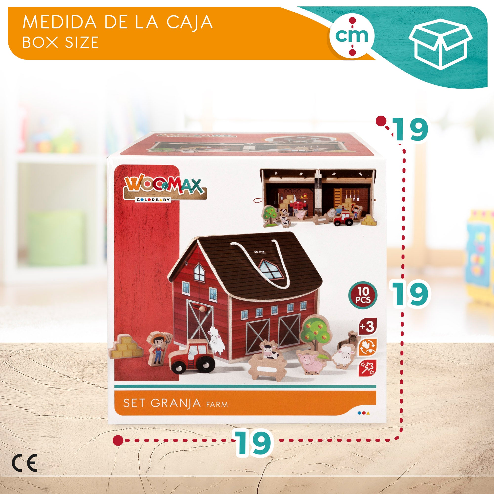 WOOMAX Granja de madera portátil