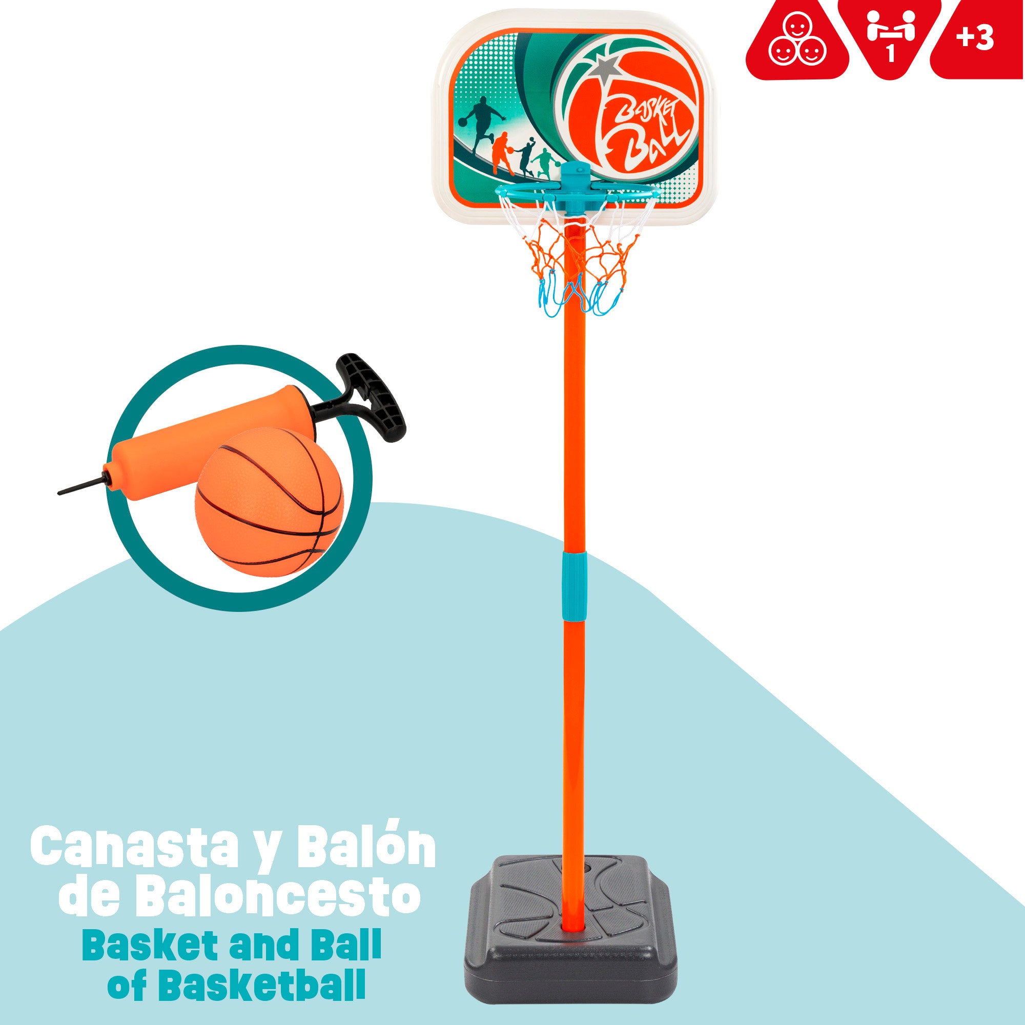 Canasta baloncesto niños con balón CB Toys
