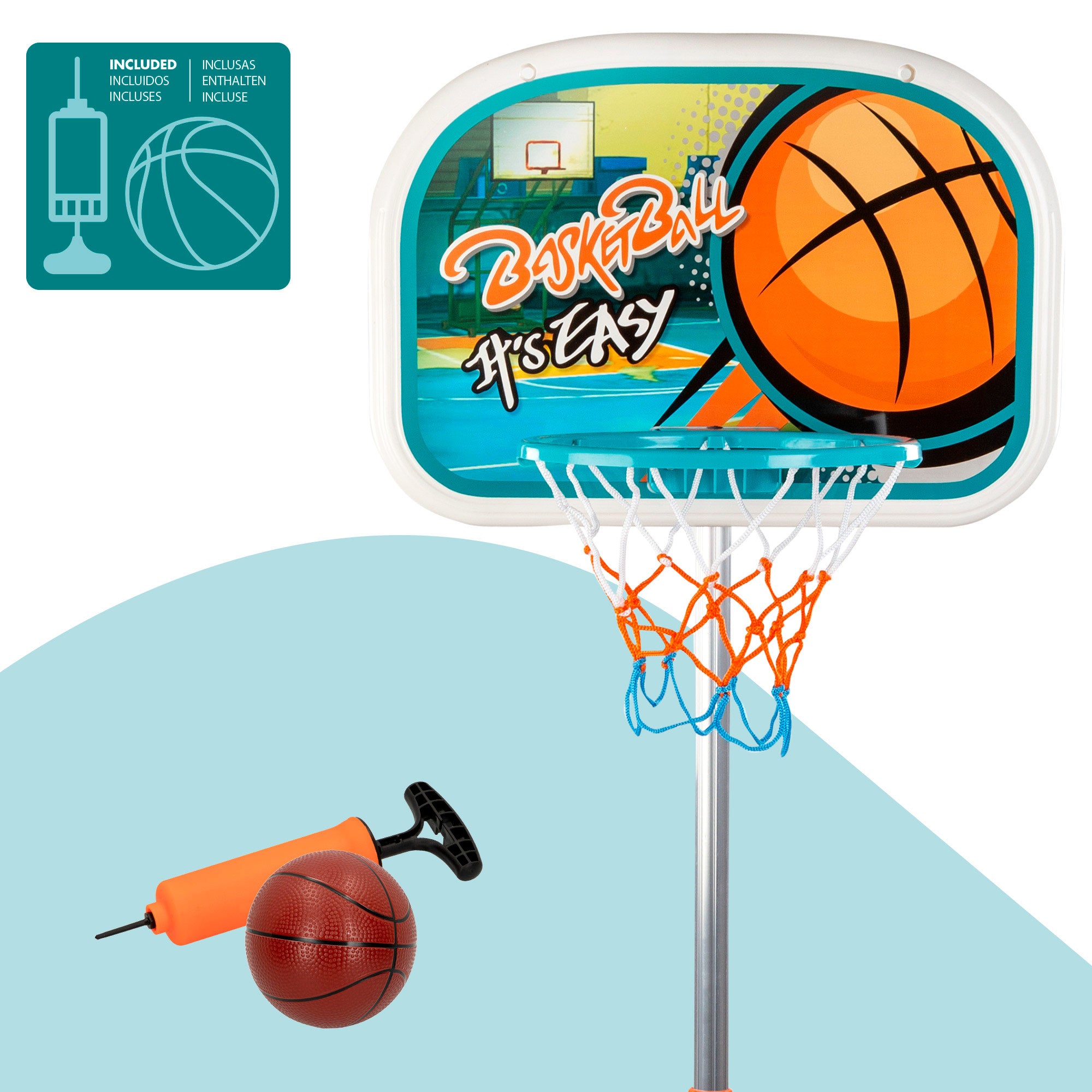 Canasta y balón de baloncesto CB Sports