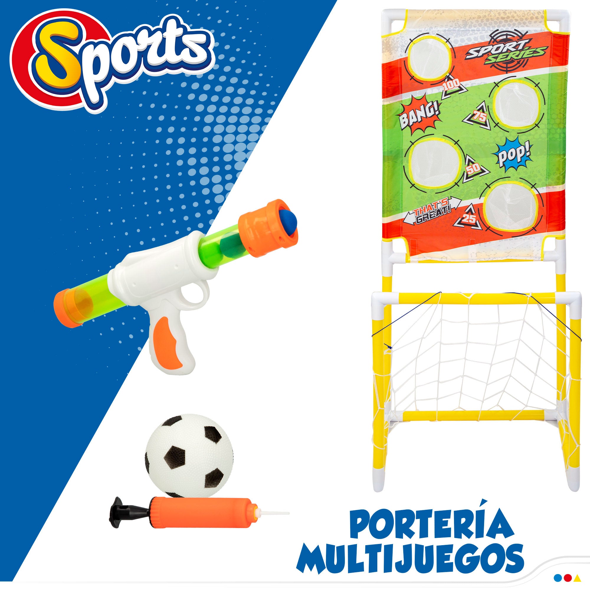 Portería de fútbol para niños 2 en 1 CB Toys