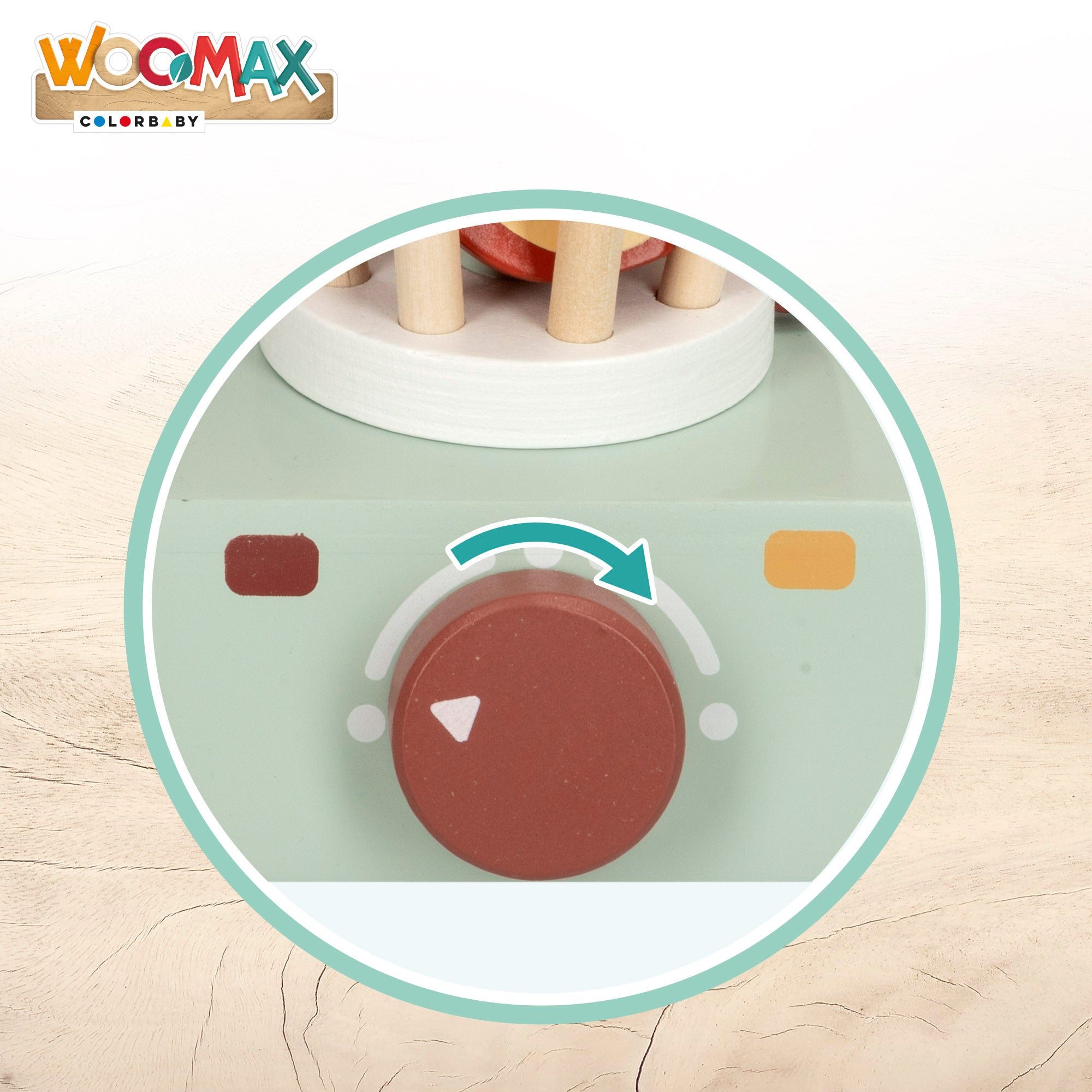 WOOMAX Licuadora de madera con accesorios