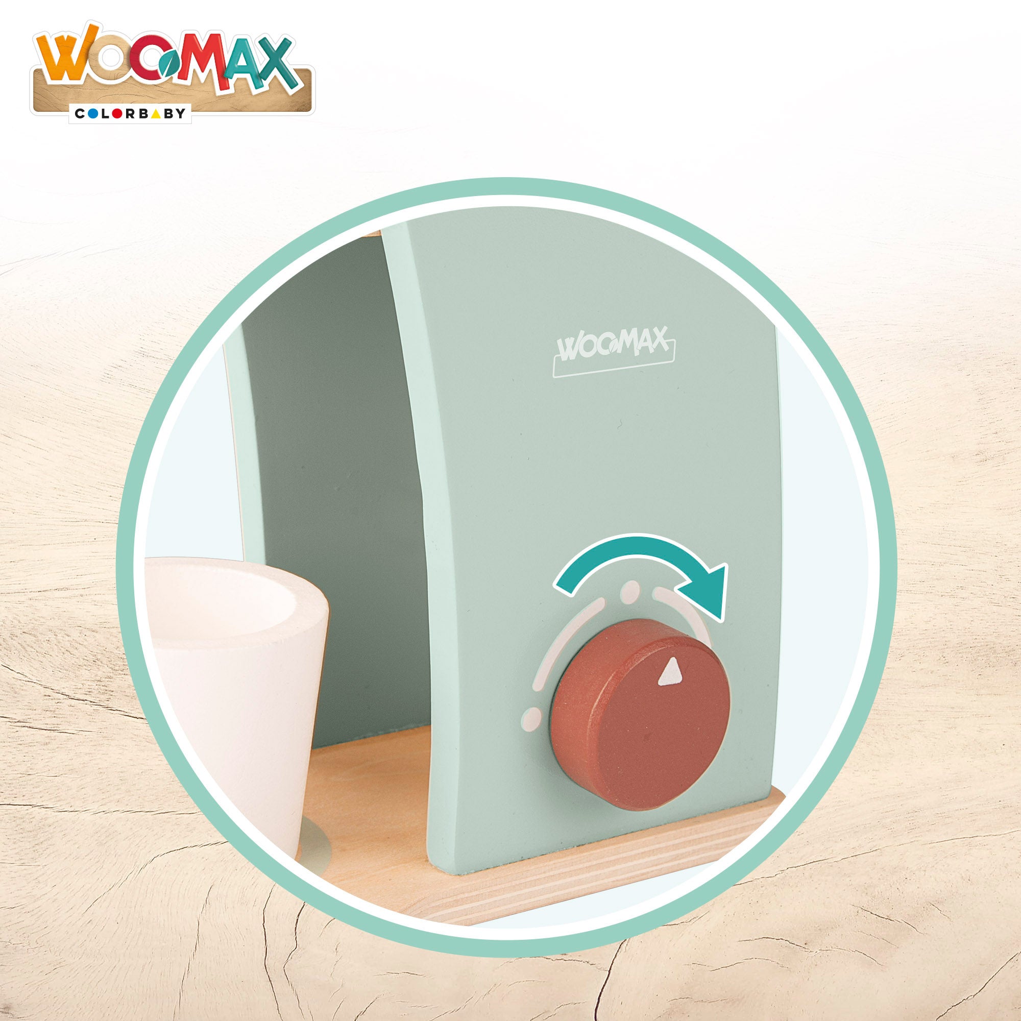 WOOMAX Cafetera de juguete de madera con accesorios
