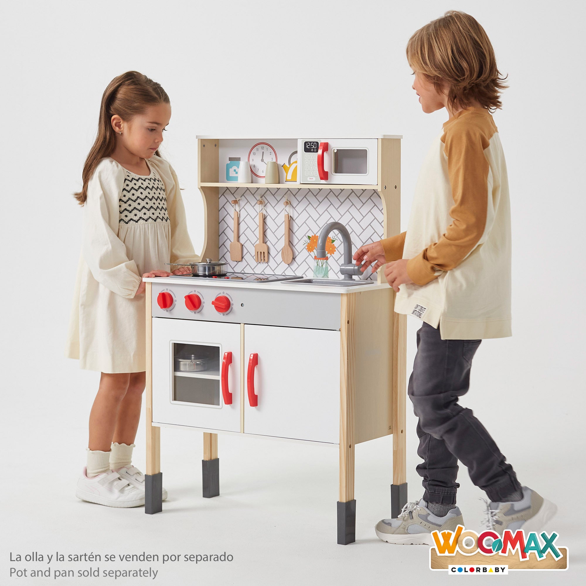 WOOMAX Cocina de madera eléctrica