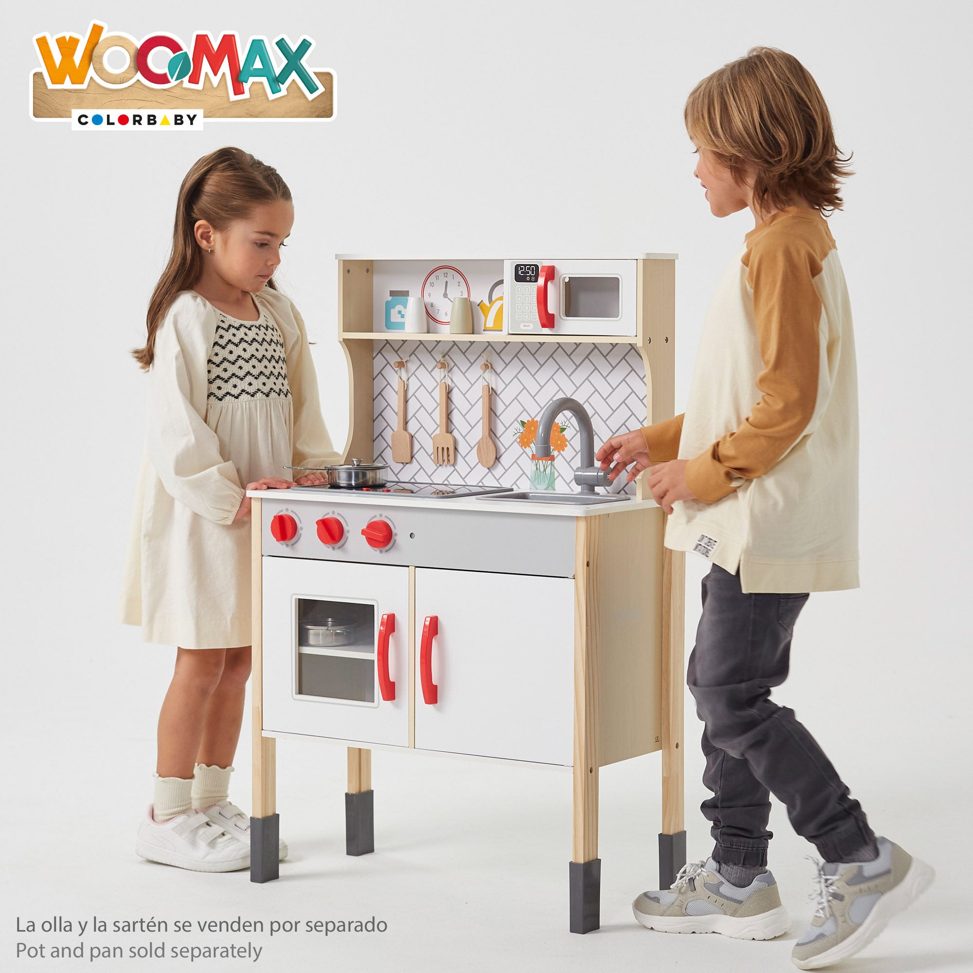 WOOMAX Cocina de madera eléctrica