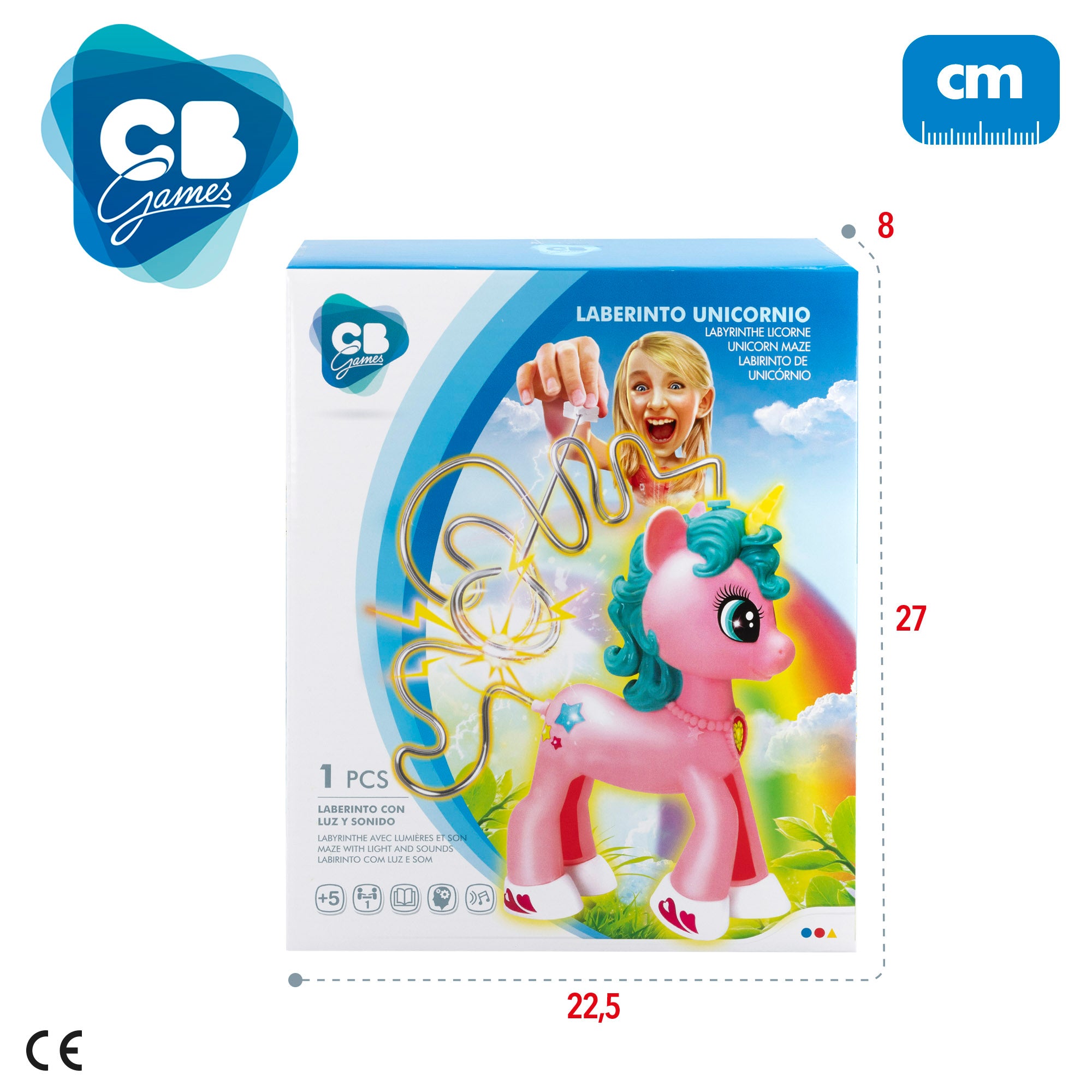 Laberinto electrónico unicornio con luz y sonido CB Games
