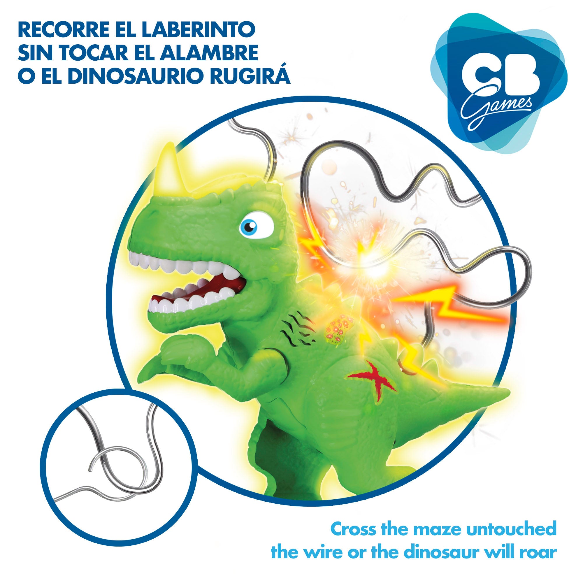 Laberinto electrónico dinosaurio con luz y sonido CB Games