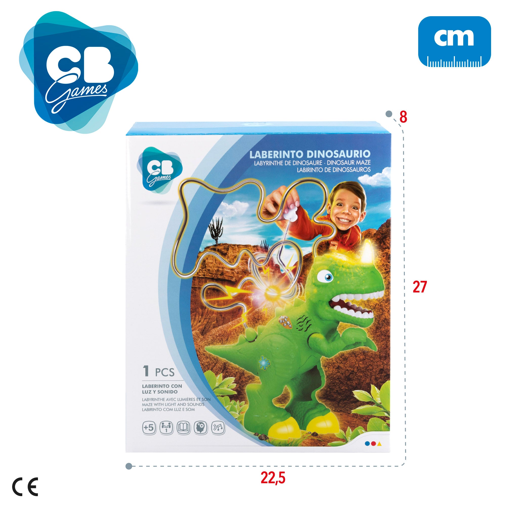 Laberinto electrónico dinosaurio con luz y sonido CB Games
