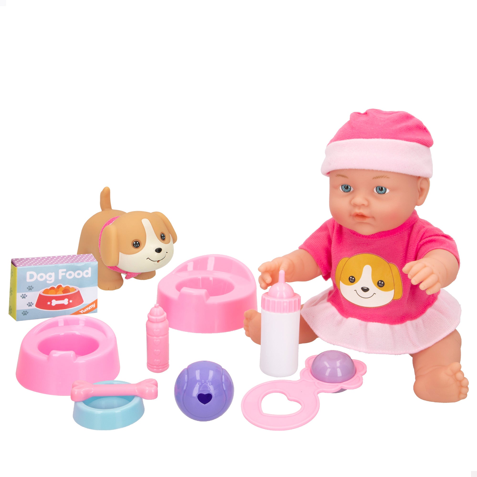 Bebé pitusos con perro y accesorios COLORBABY