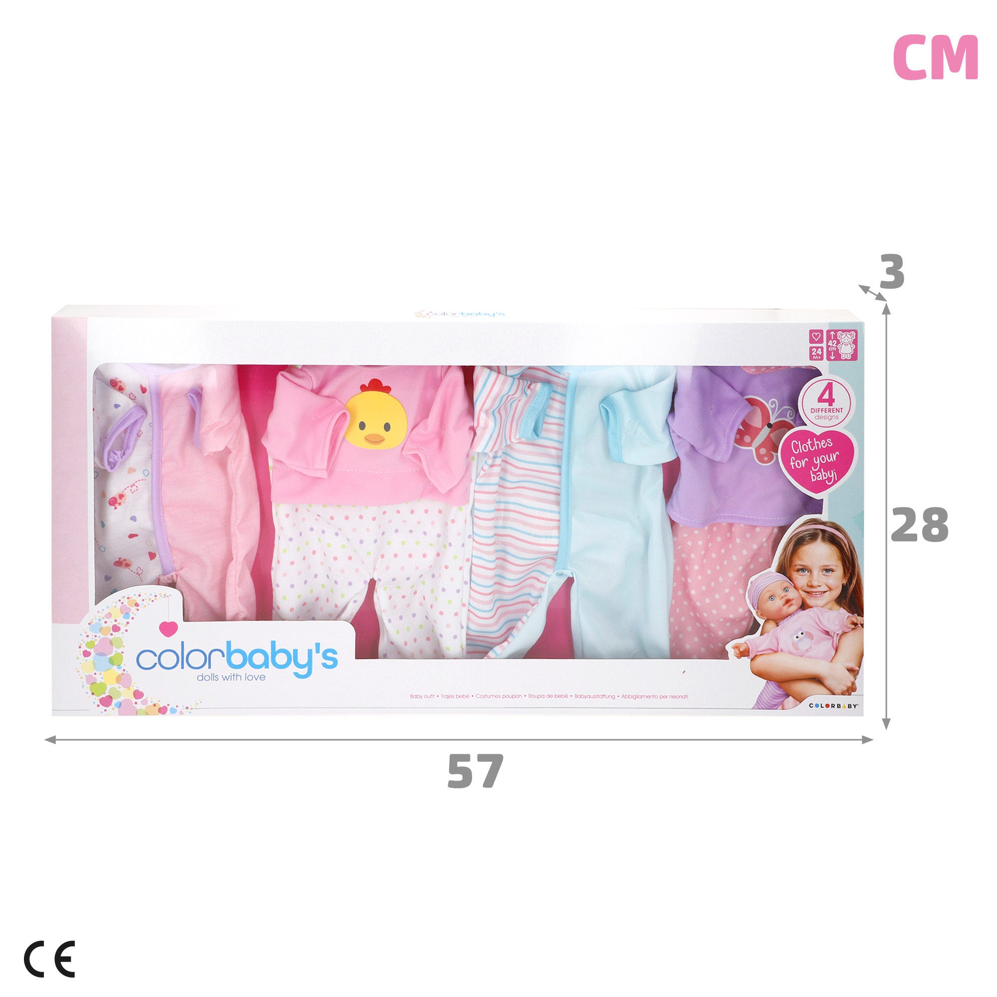 Set Trajes para muñecos bebé 42 cm Colorbaby's