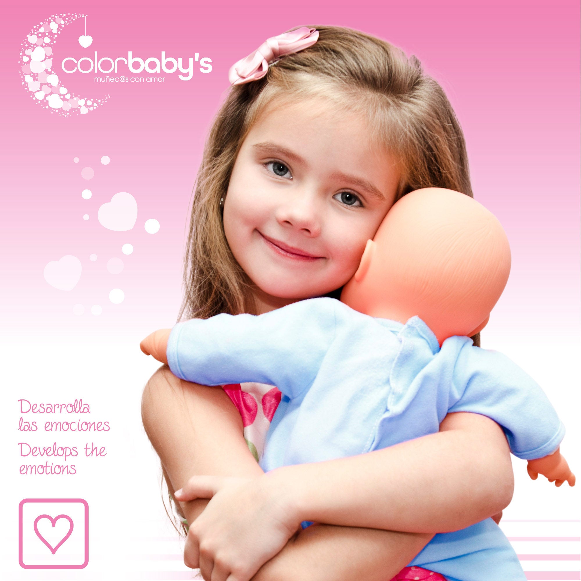 Muñeca bebé 42 cm con sonidos y accesorios Colorbaby's