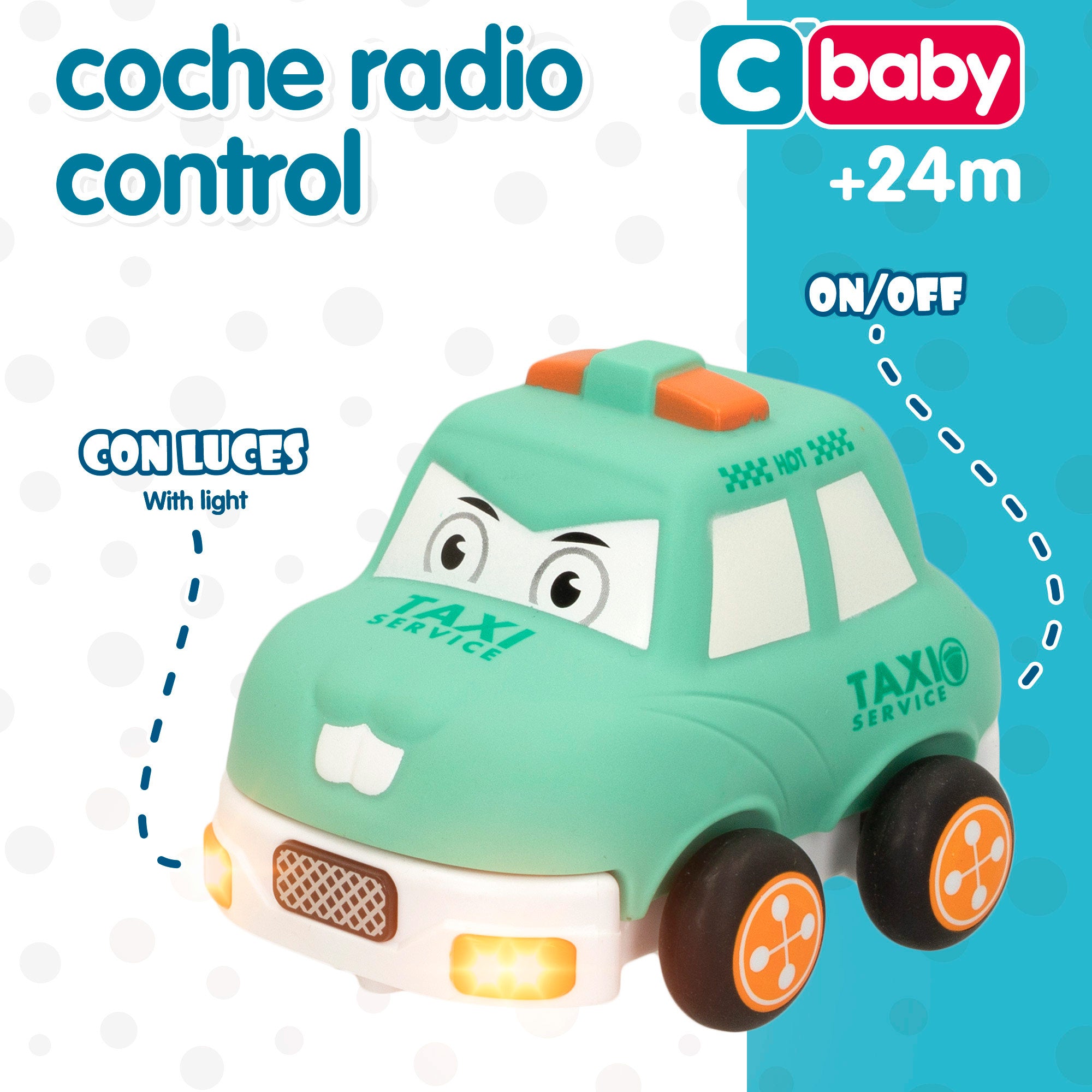 Coche bebé juguete teledirigido c/luz C'baby