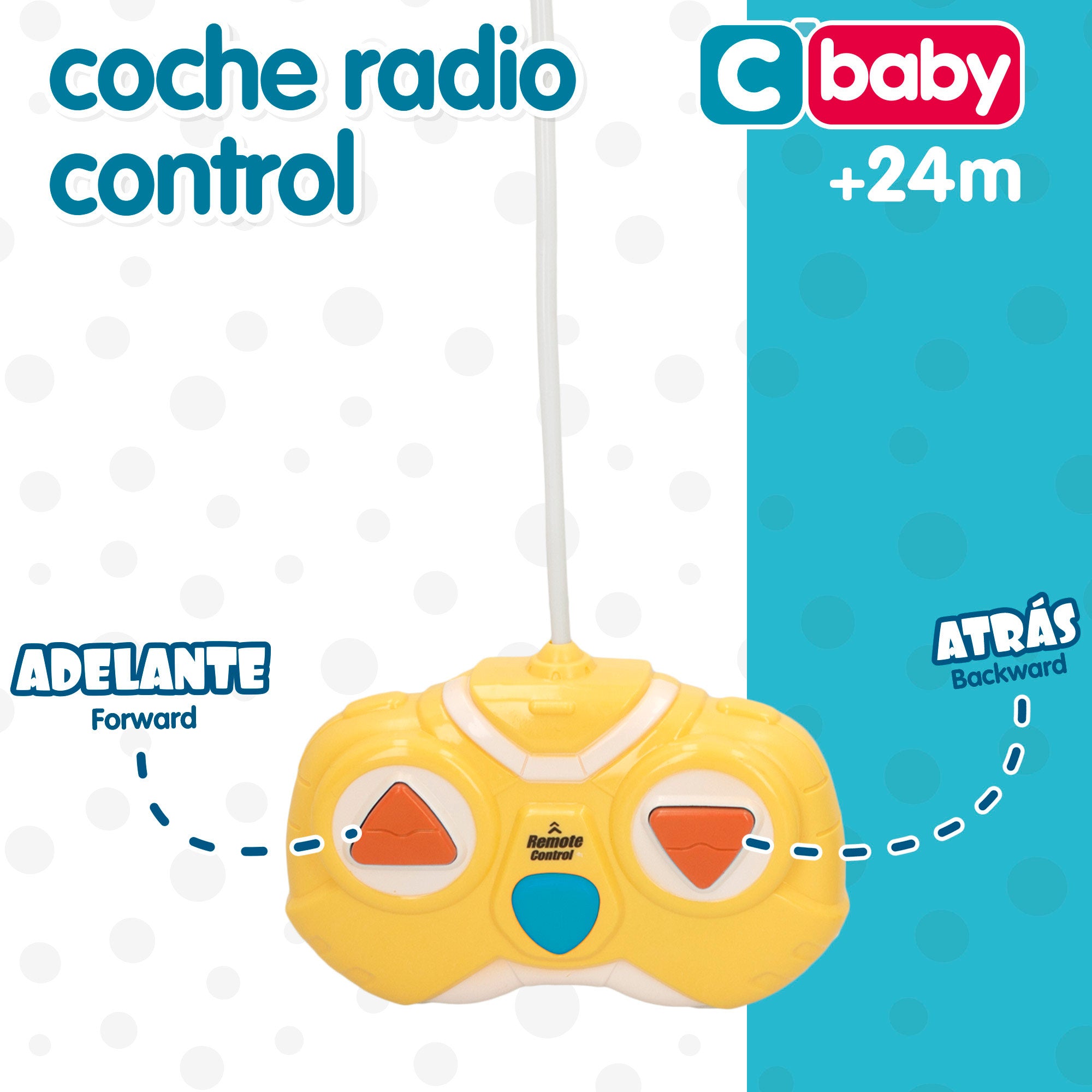 Coche bebé juguete teledirigido c/luz C'baby