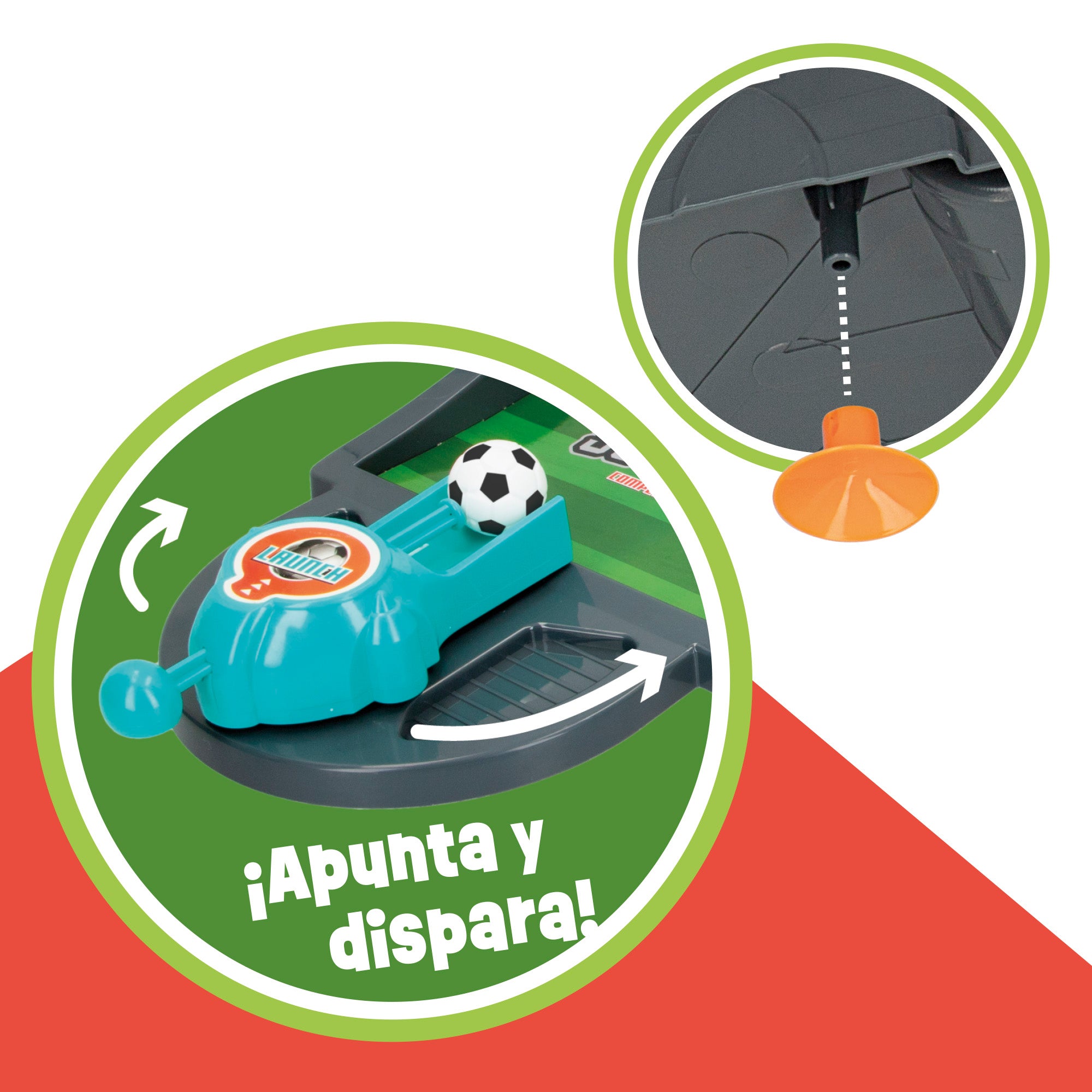Juego de mesa fútbol con lanzador y 4 balones CB Games
