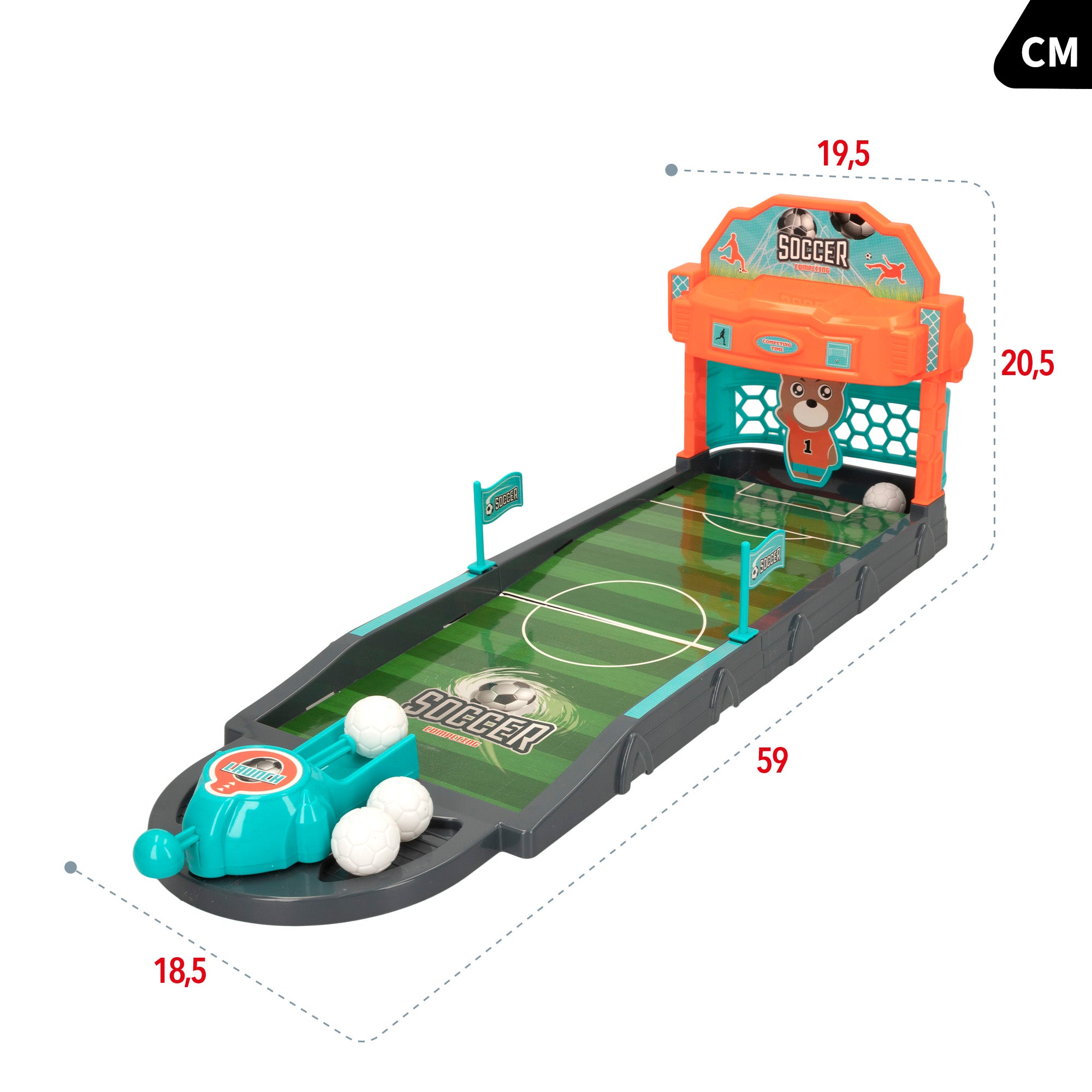 Juego de mesa fútbol con lanzador y 4 balones CB Games