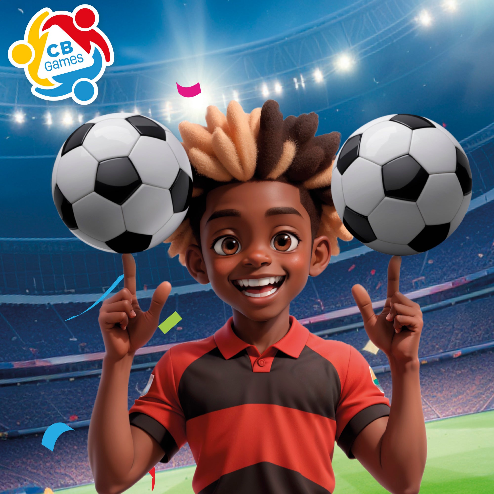 Juego de mesa fútbol con lanzador y 4 balones CB Games