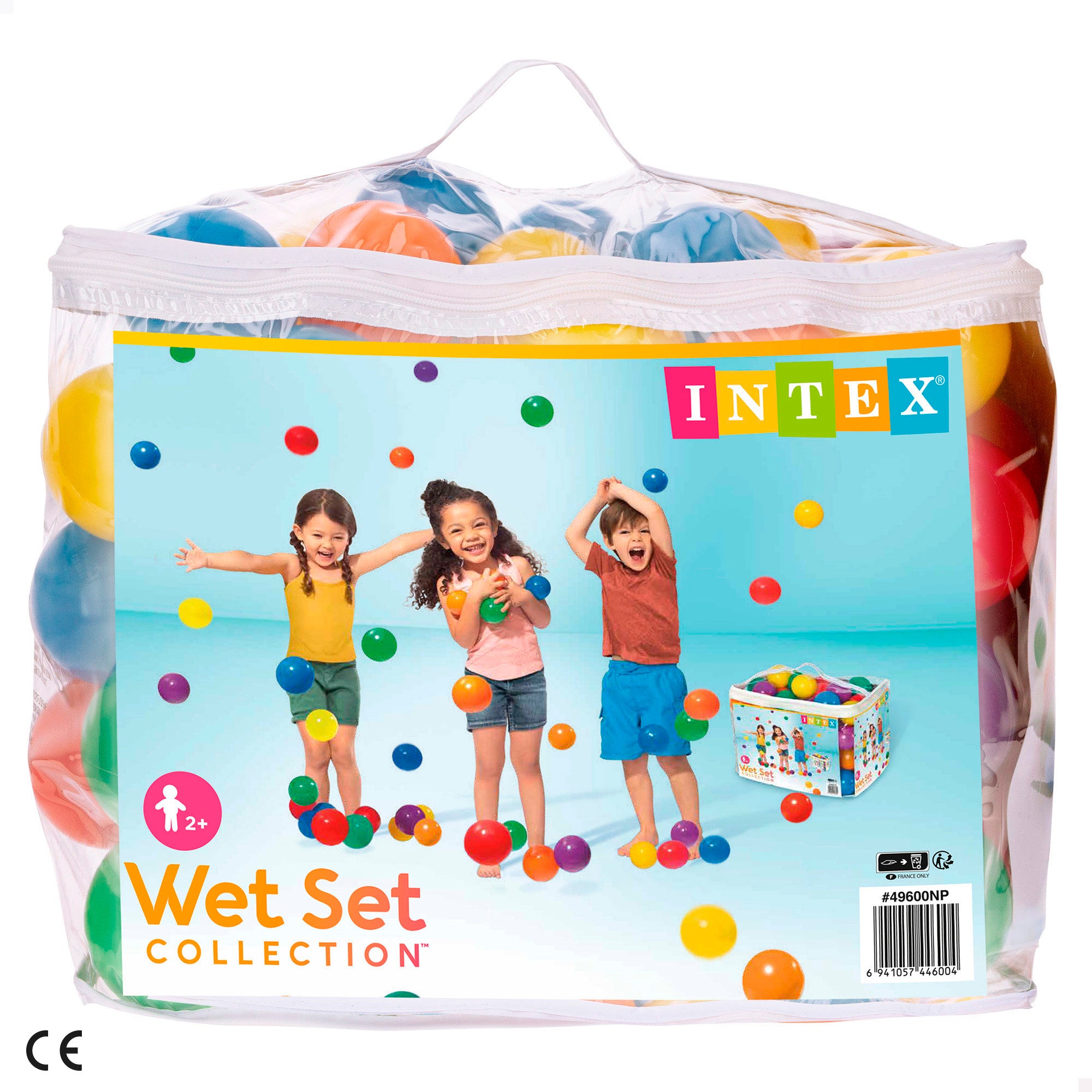 INTEX Pack 100 bolas multicolor 8 cm diámetro