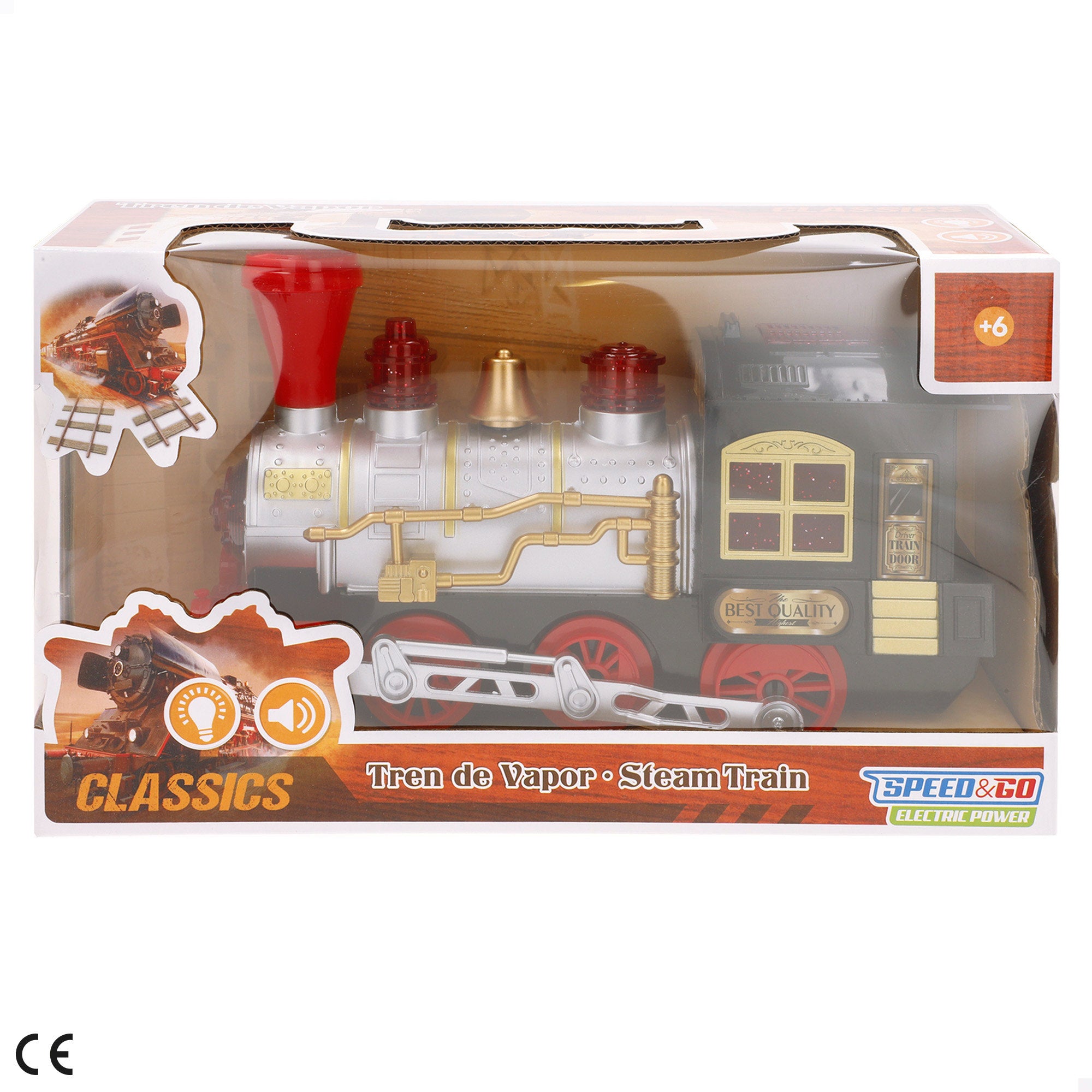 Tren de vapor con luz y sonido Speed & Go