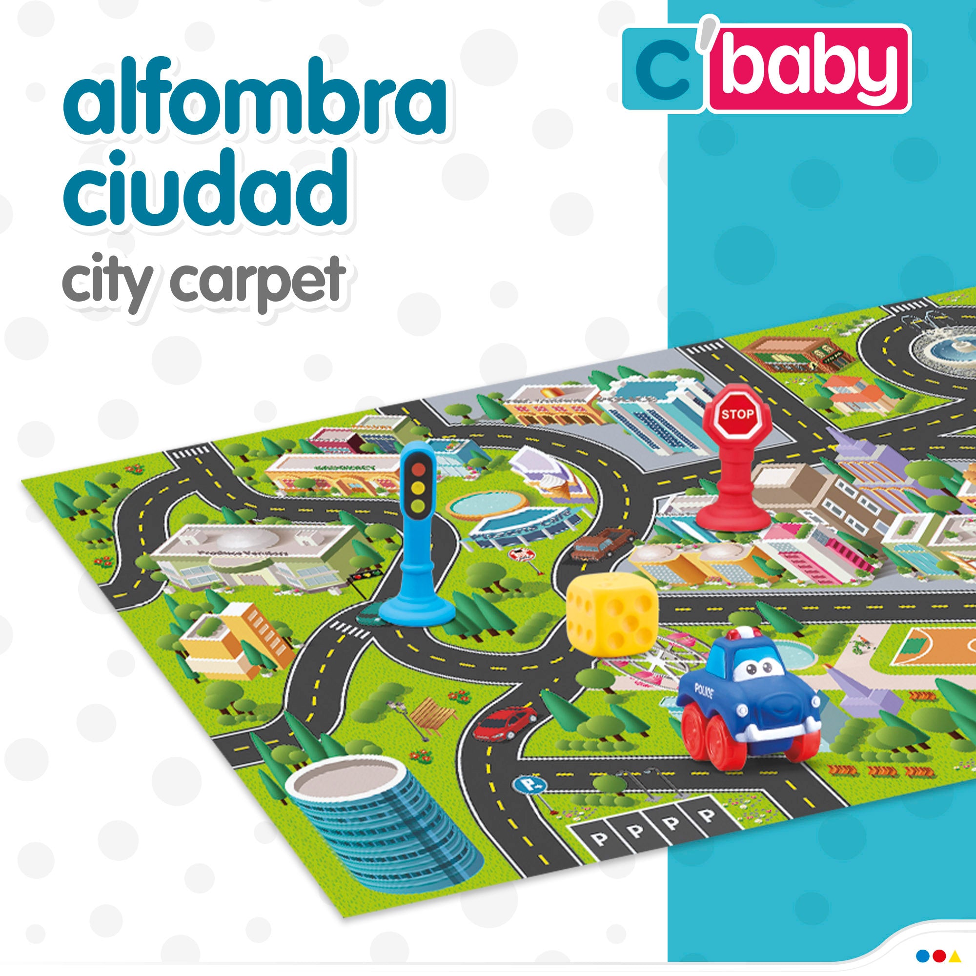 Alfombra para jugar con accesorios blanditos C'Baby