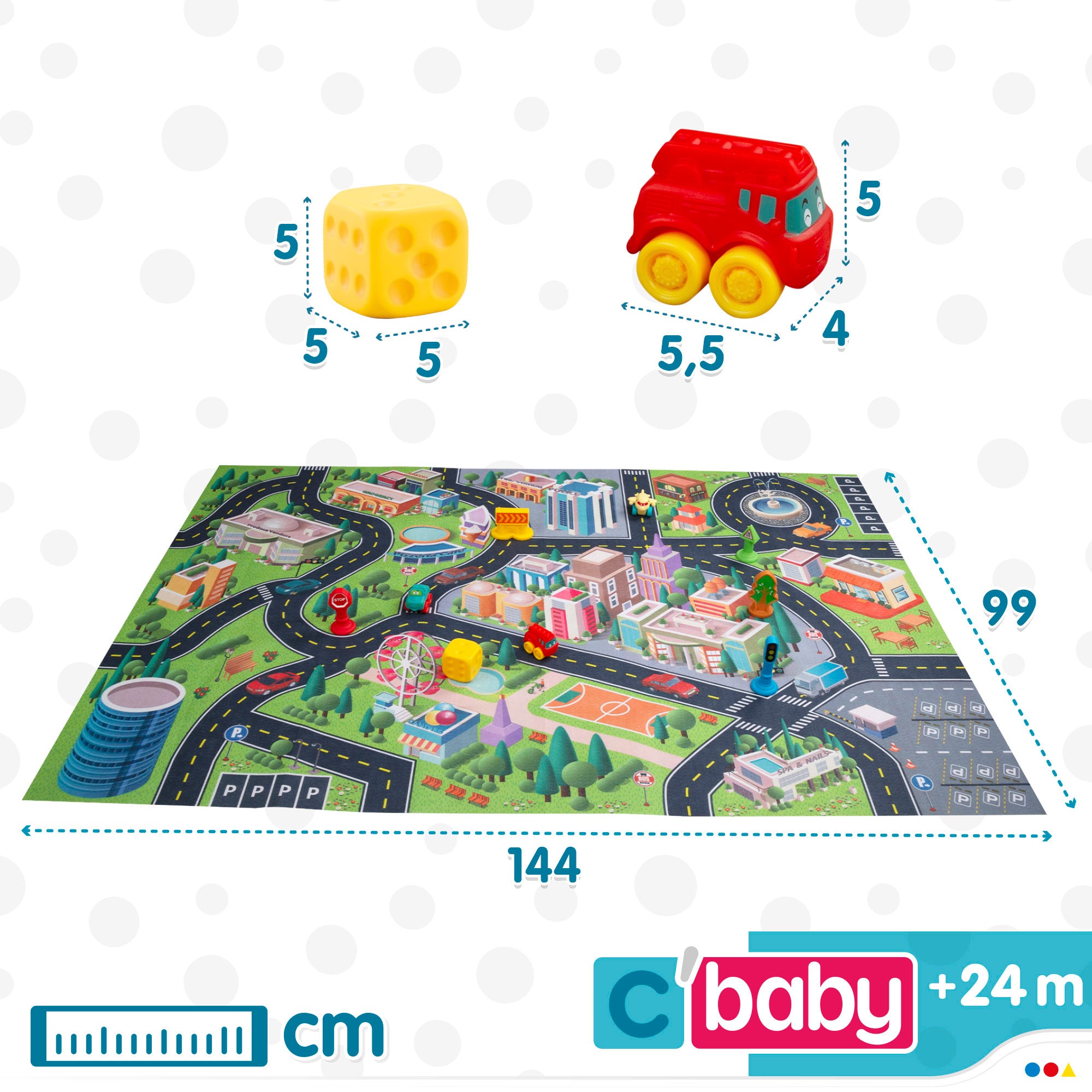 Alfombra para jugar con accesorios blanditos C'Baby