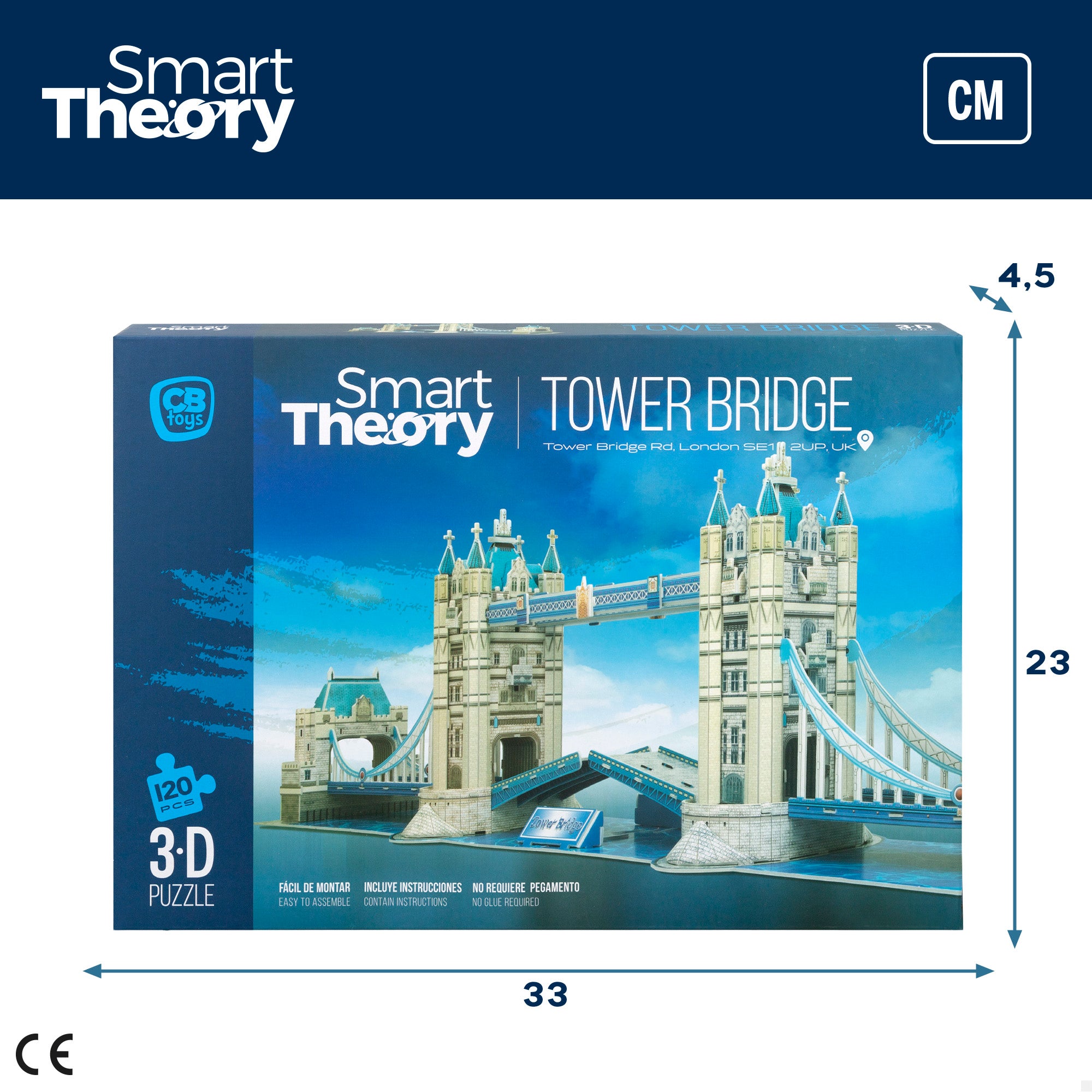 Puzzle 3D Maqueta Tower Bridge 120 piezas Smart Theory