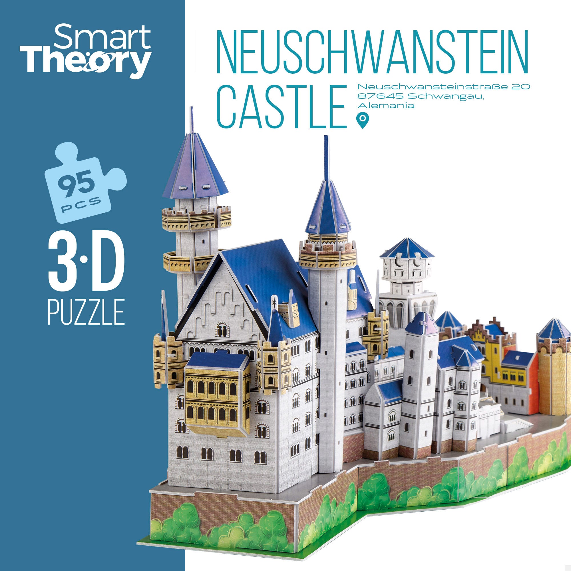 Puzzle 3D Maqueta Neuschwanstein Castle 95 piezas Smart Theory