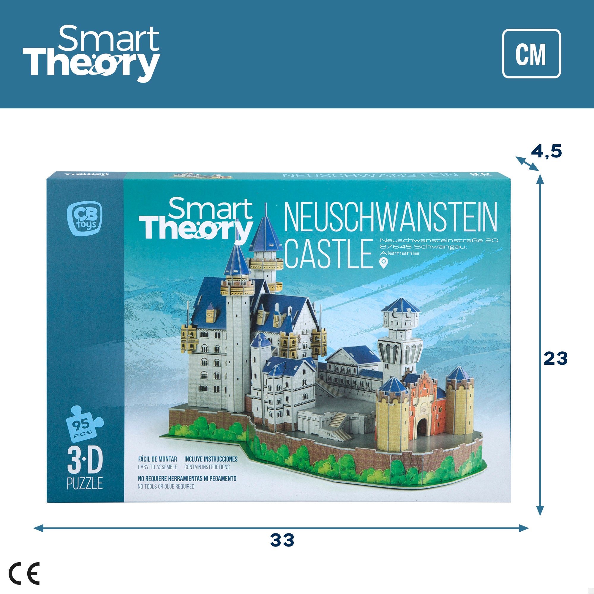 Puzzle 3D Maqueta Neuschwanstein Castle 95 piezas Smart Theory