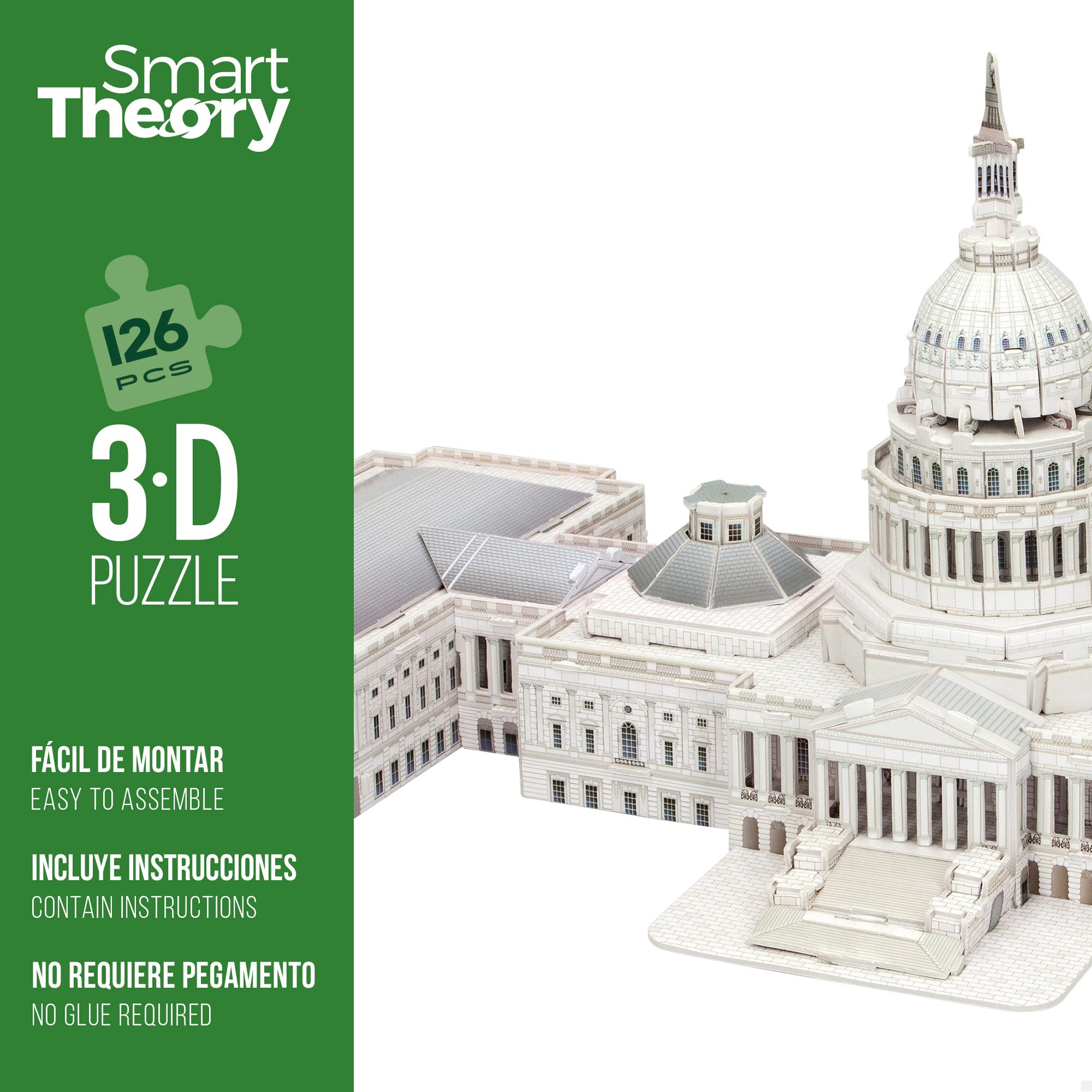 Puzzle 3D Capitolio de los EE.UU. 126 piezas Smart Theory
