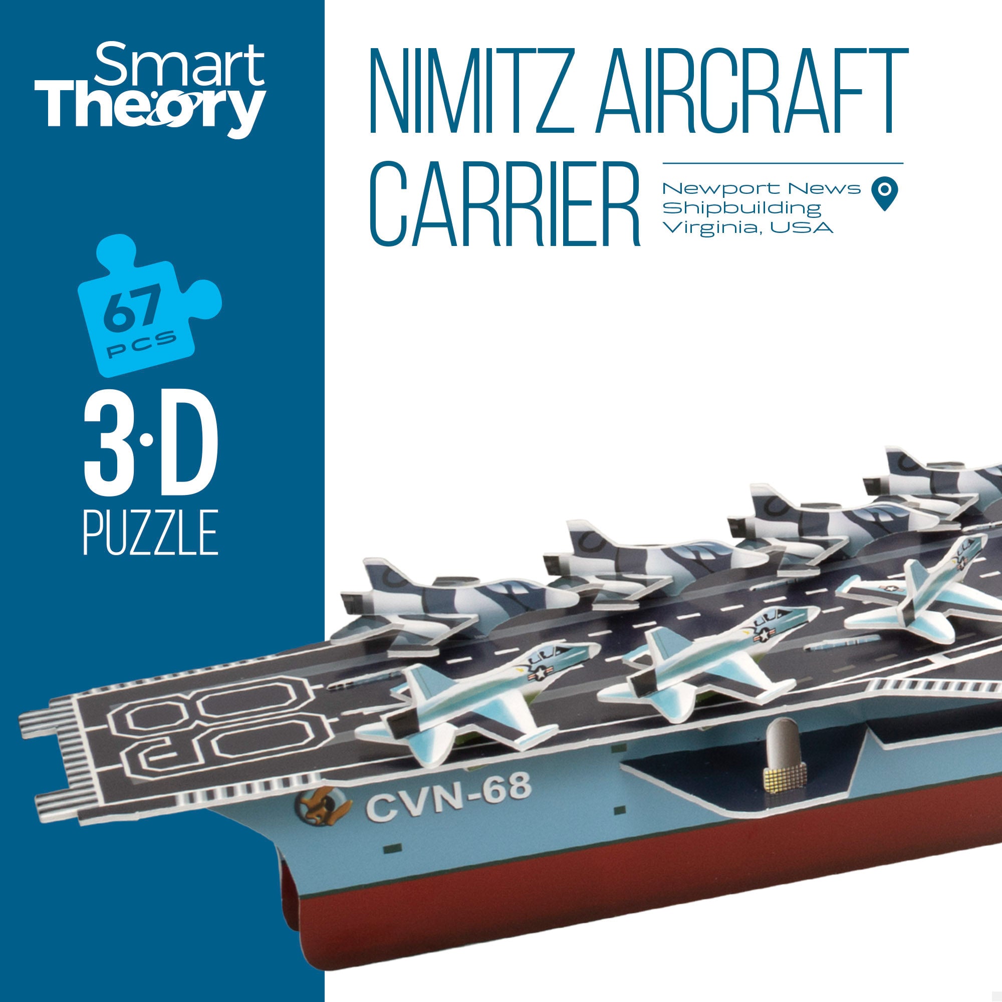 Puzzle 3D Portaviones Nimitz armada EE.UU. 67 piezas Smart Theory