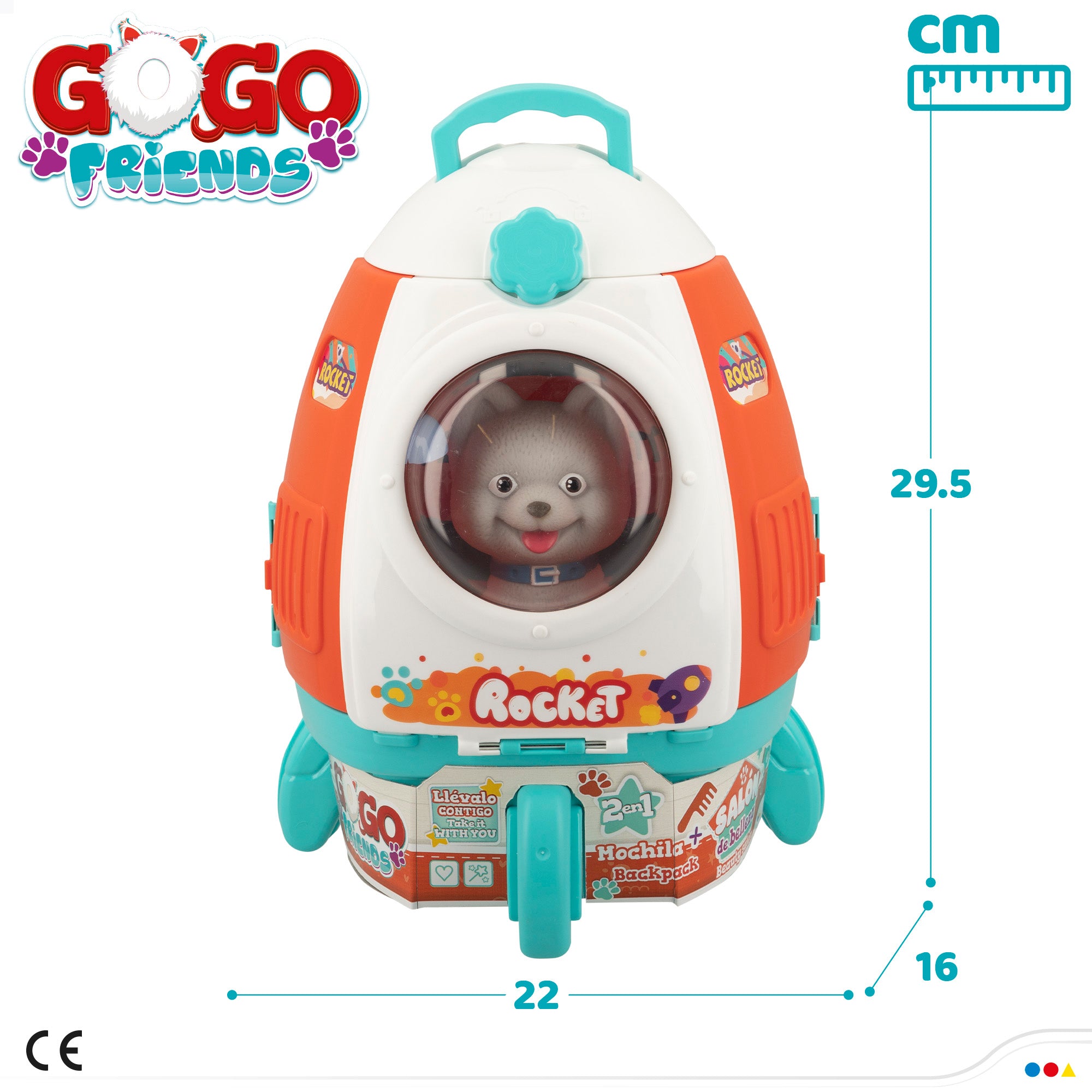 Peluquería canina de juguete 2 en 1 con mascota Go Go Friends