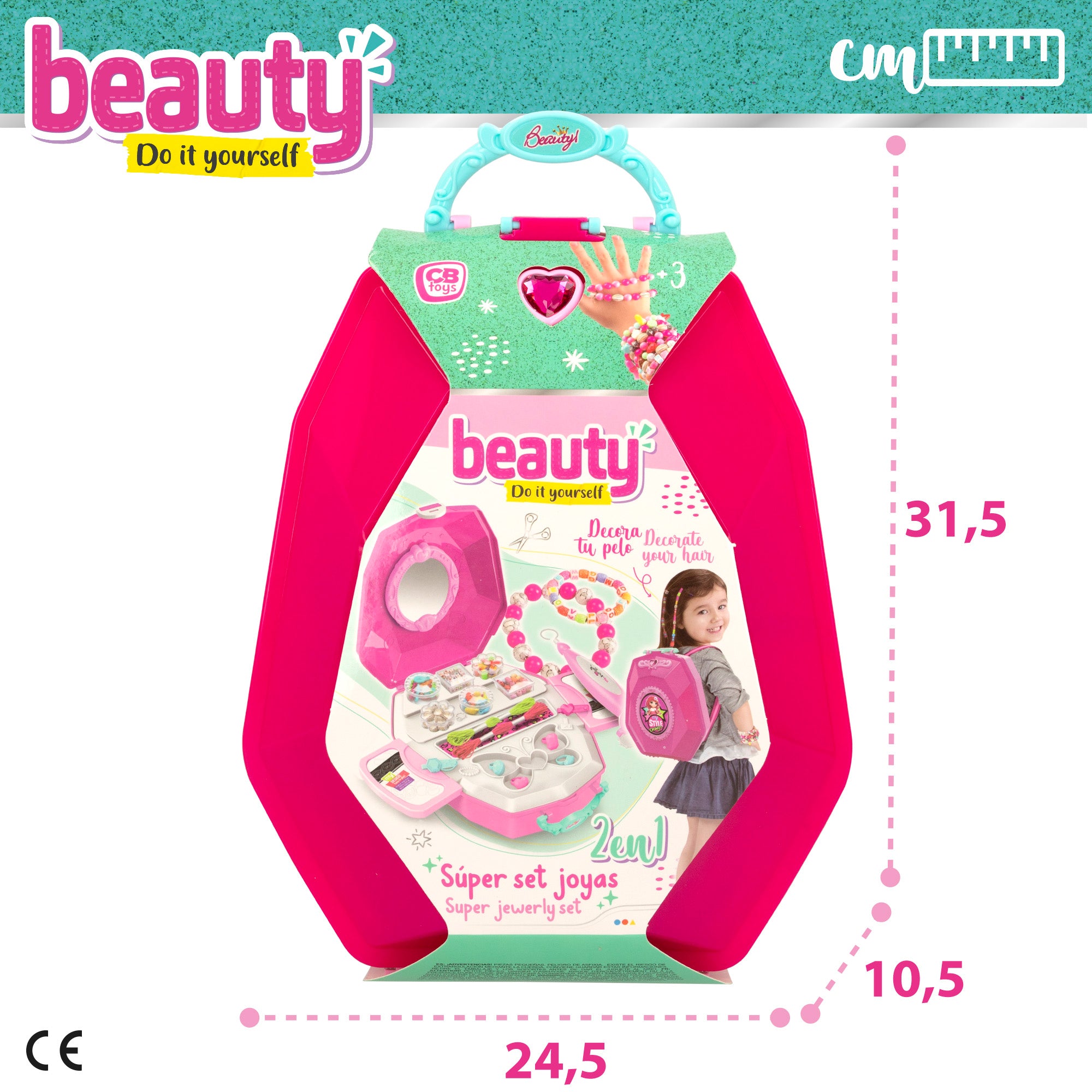 Set de peluquería y joyas 2 en 1 Beauty Fashion Girls