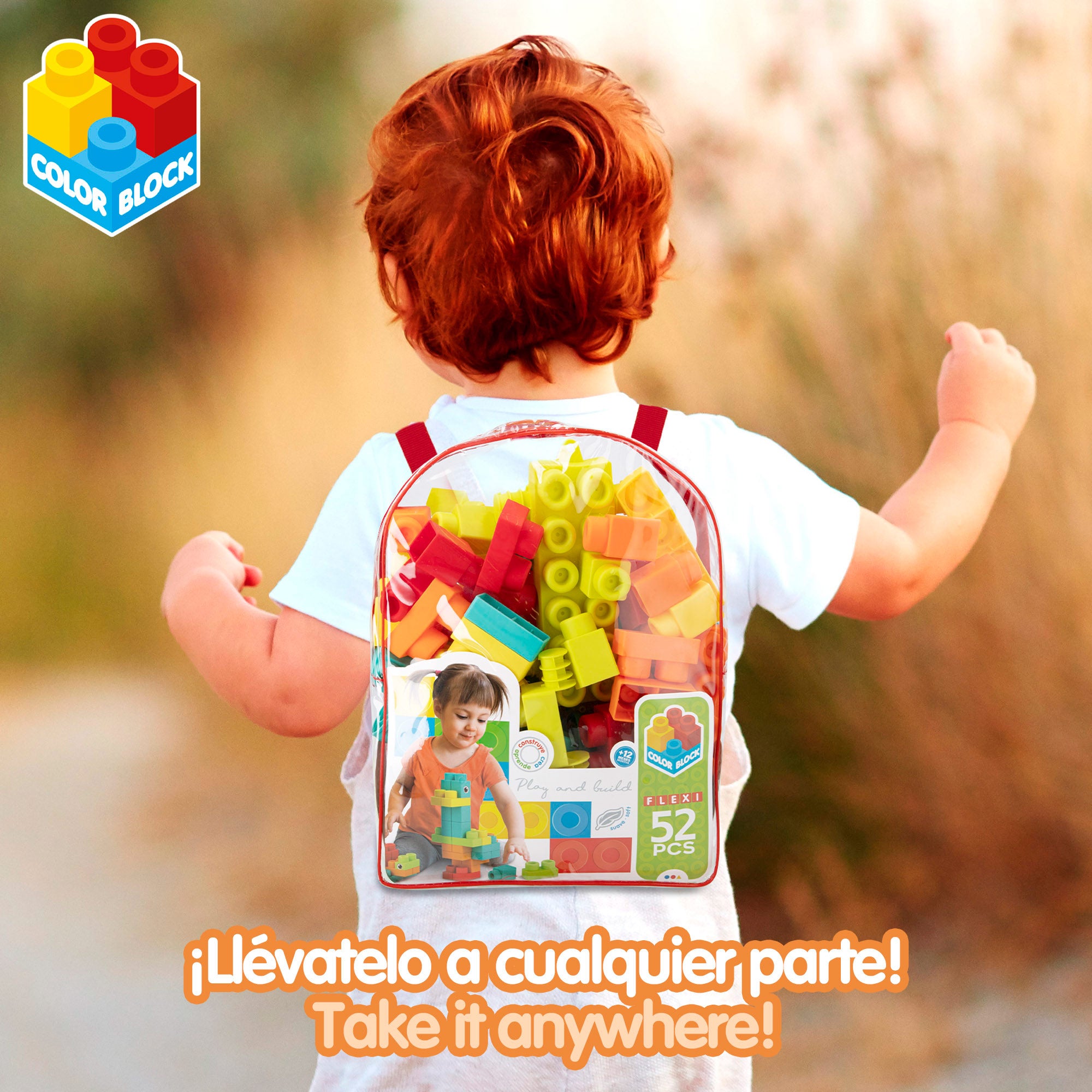 Juego de bloques de construcción 52 piezas Flexi Color Block