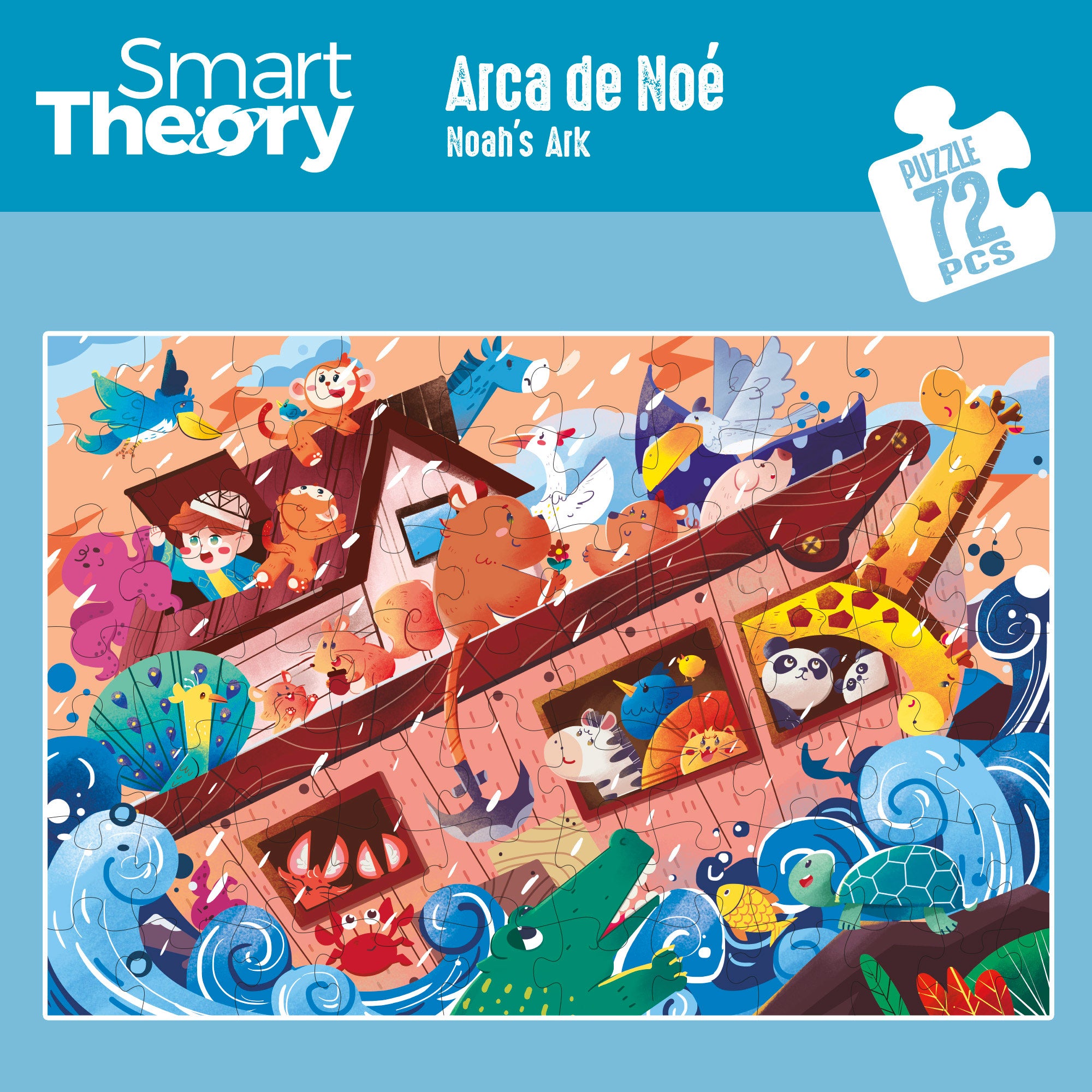 Puzzle Arca de Noé 72 piezas grandes Smart Theory