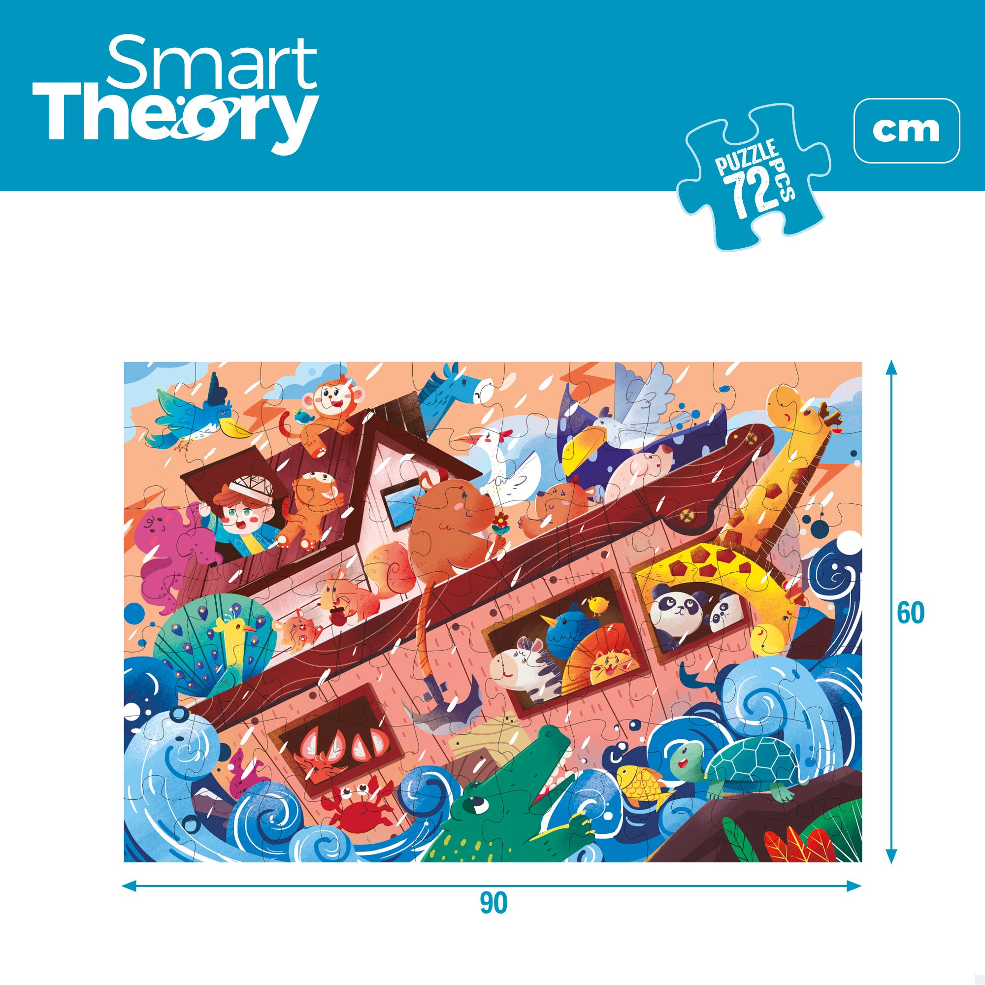 Puzzle Arca de Noé 72 piezas grandes Smart Theory