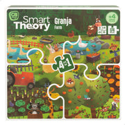 Puzzle granja 4 en 1 de 174 piezas grandes Smart Theory