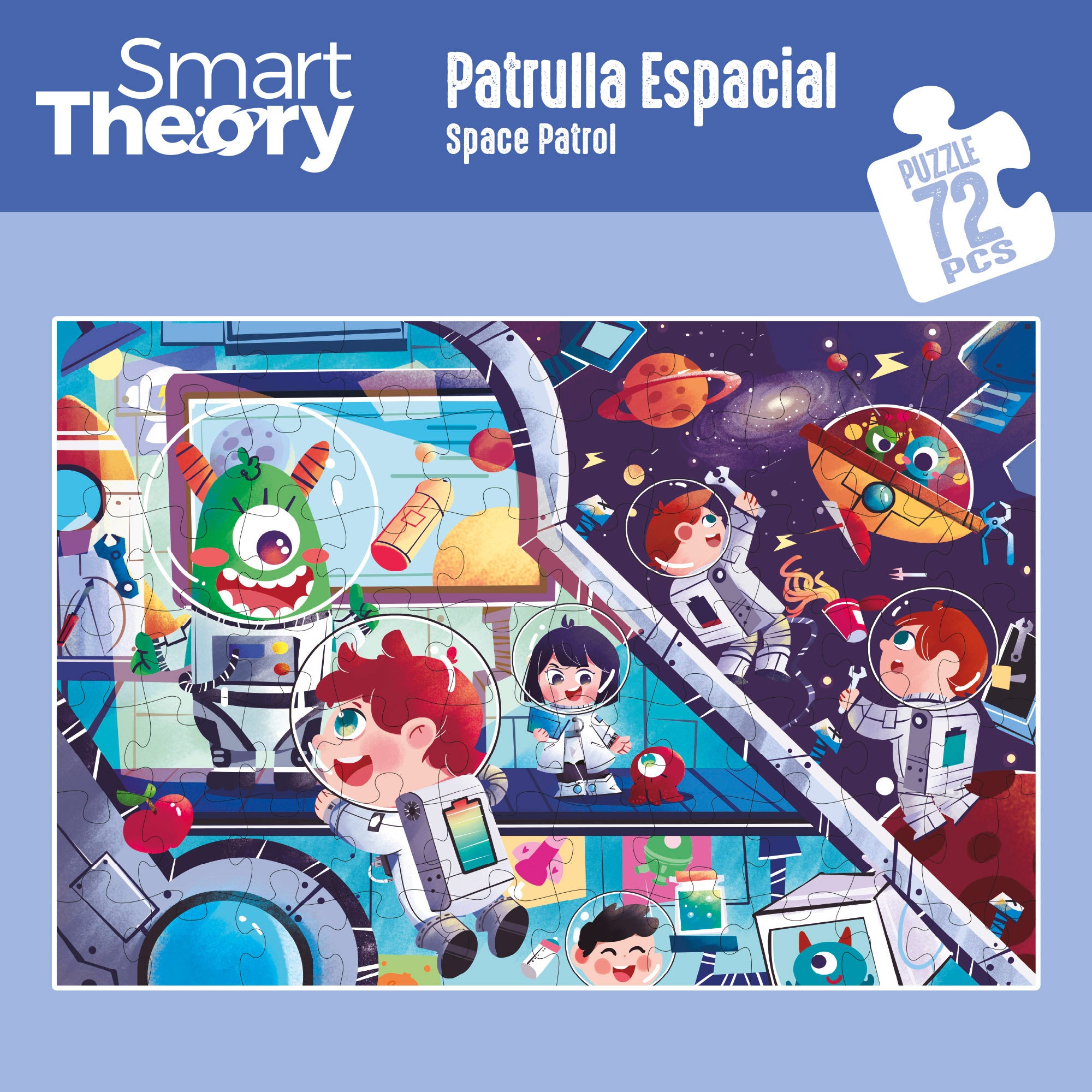Puzzle espacio 72 piezas grandes Smart Theory