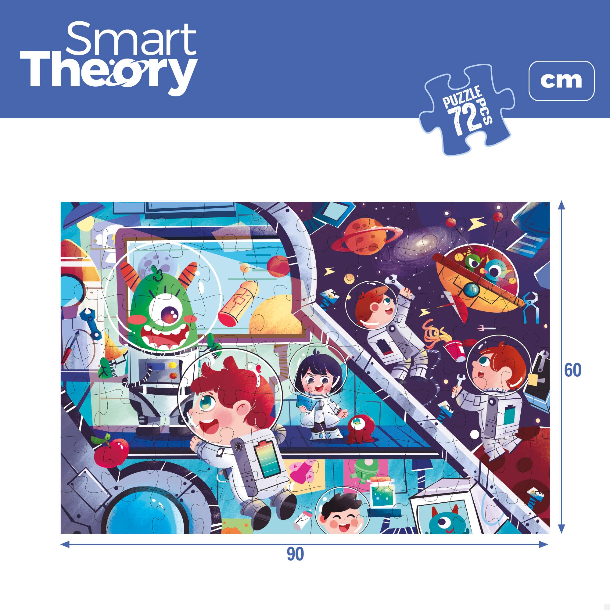 Puzzle espacio 72 piezas grandes Smart Theory